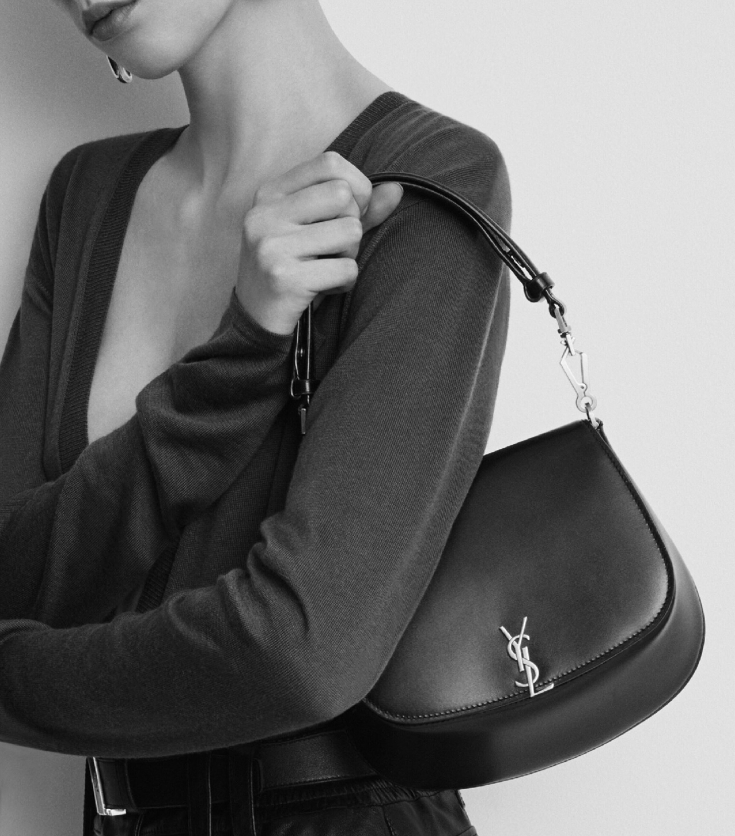 Saint Laurent Leather Voltaire Top-Handle Bag Image 6
