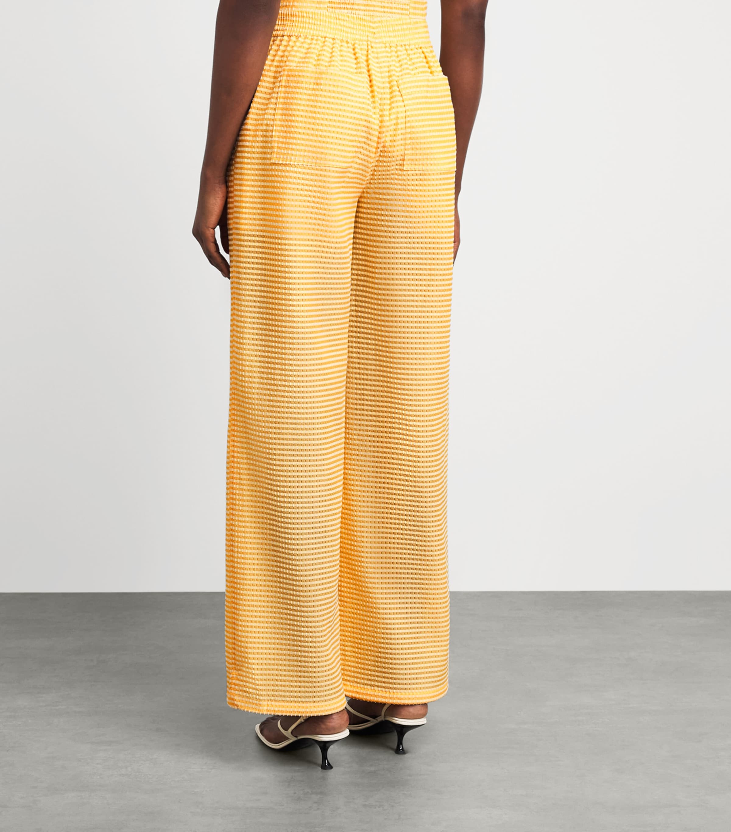 Simkhai Womens Wide-Leg Shepard Trousers Mango Image 5