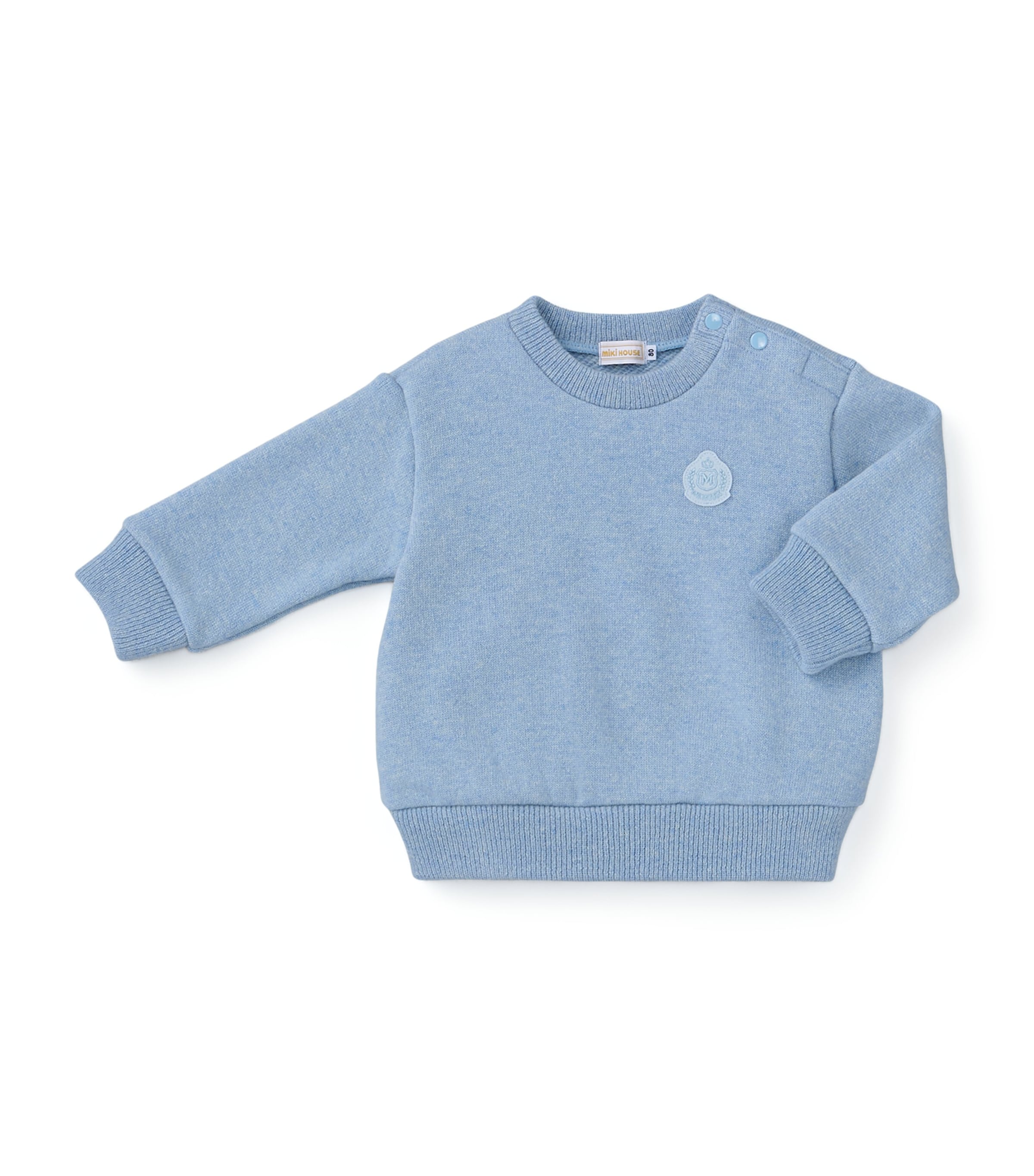Miki House Cashmere Sweatshirt In Blue