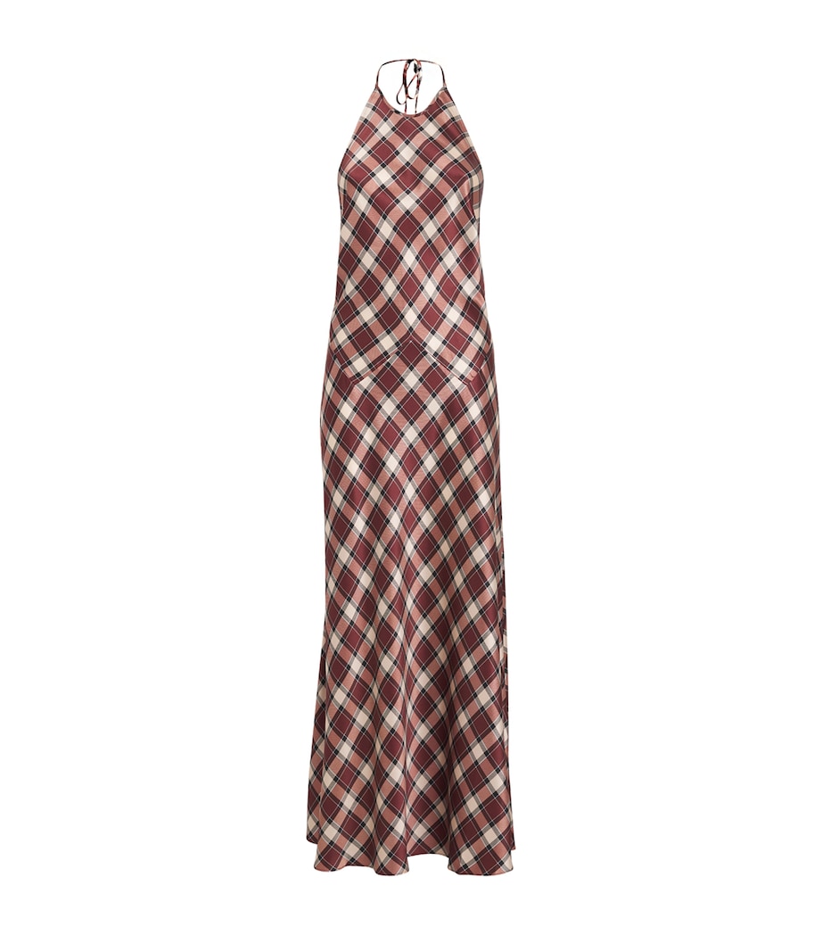 Silk Plaid Maxime Maxi Dress NORFOLK PLAID Image 1