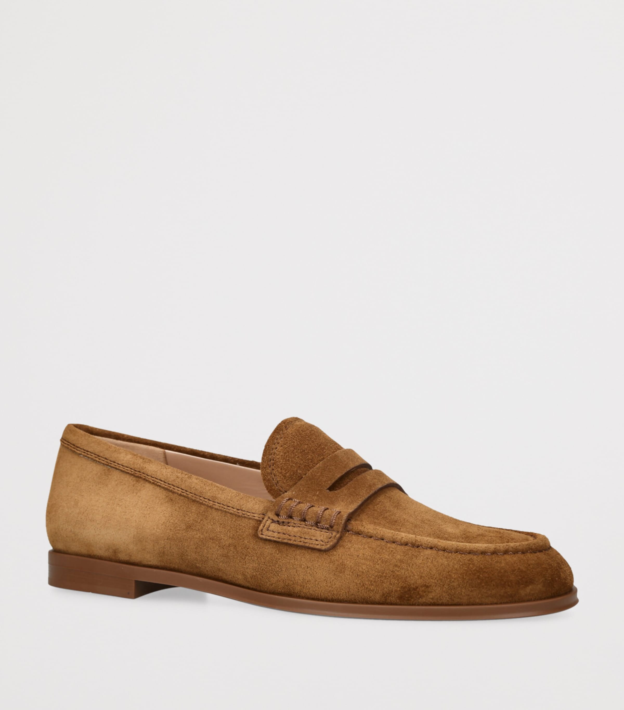 Suede Georgie Loafers MID BROWN Image 3