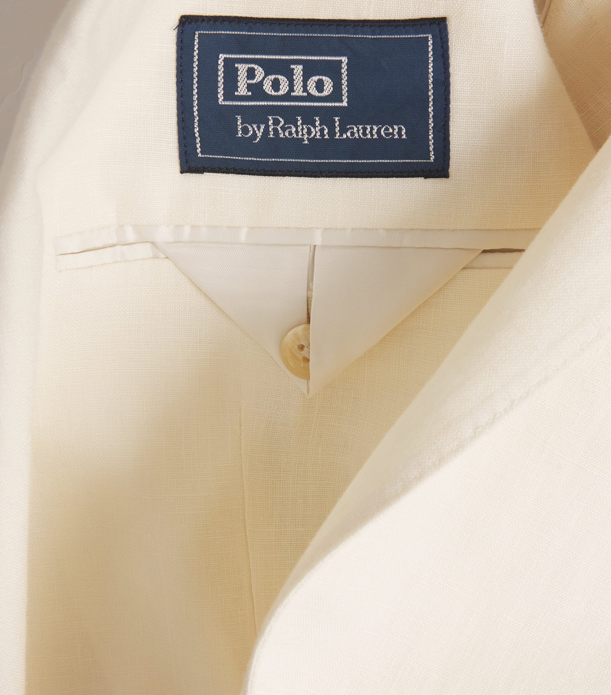 Polo Ralph Lauren Mens Linen Blazer Lt Cream Image 5