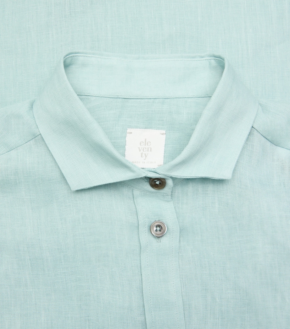Eleventy Womens Linen Long-Sleeve Shirt Giada Image 6