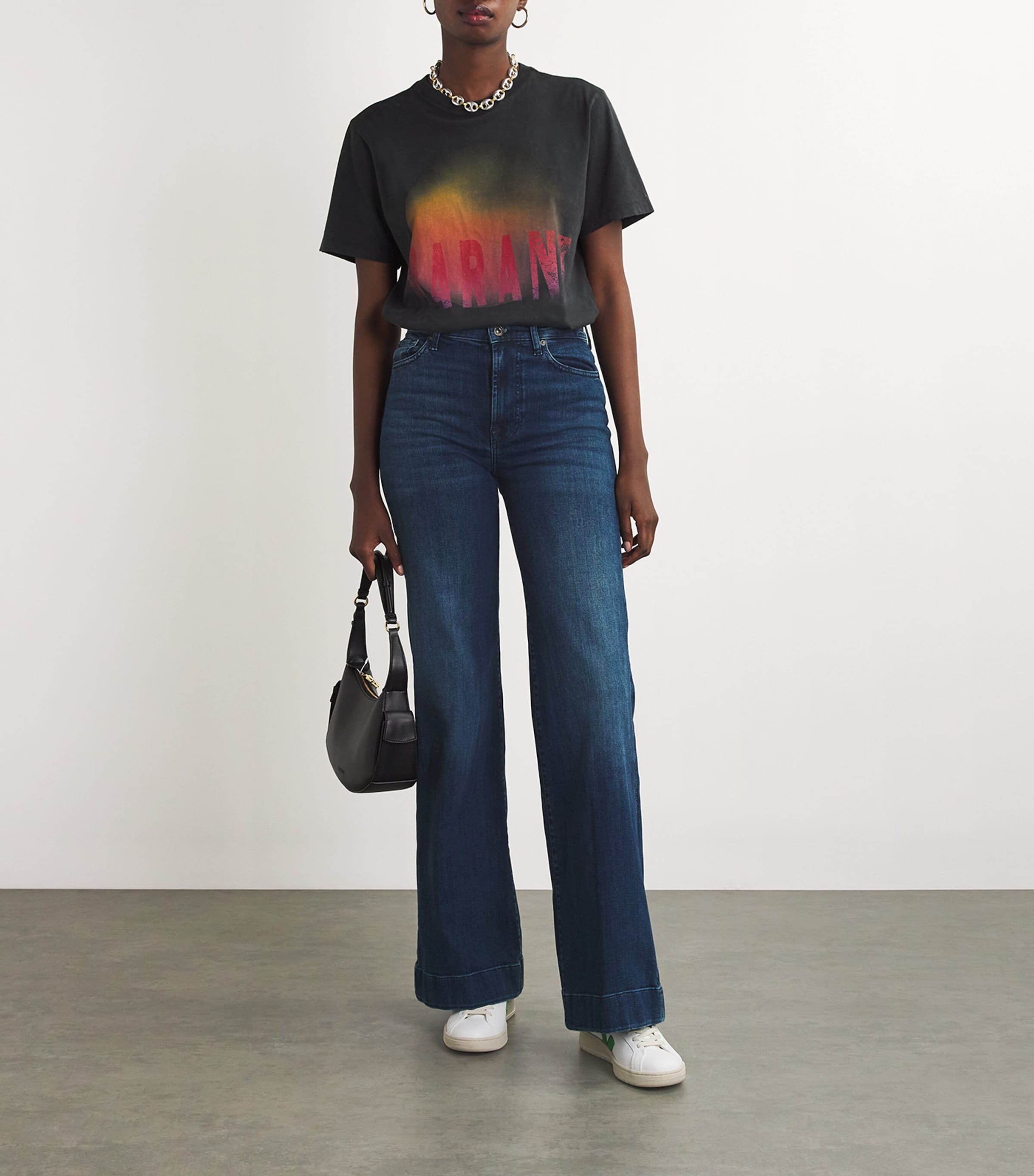 Blauwe 7 FOR ALL MANKIND Flared jeans MODERN DOJO SOHO DARK - maat 25