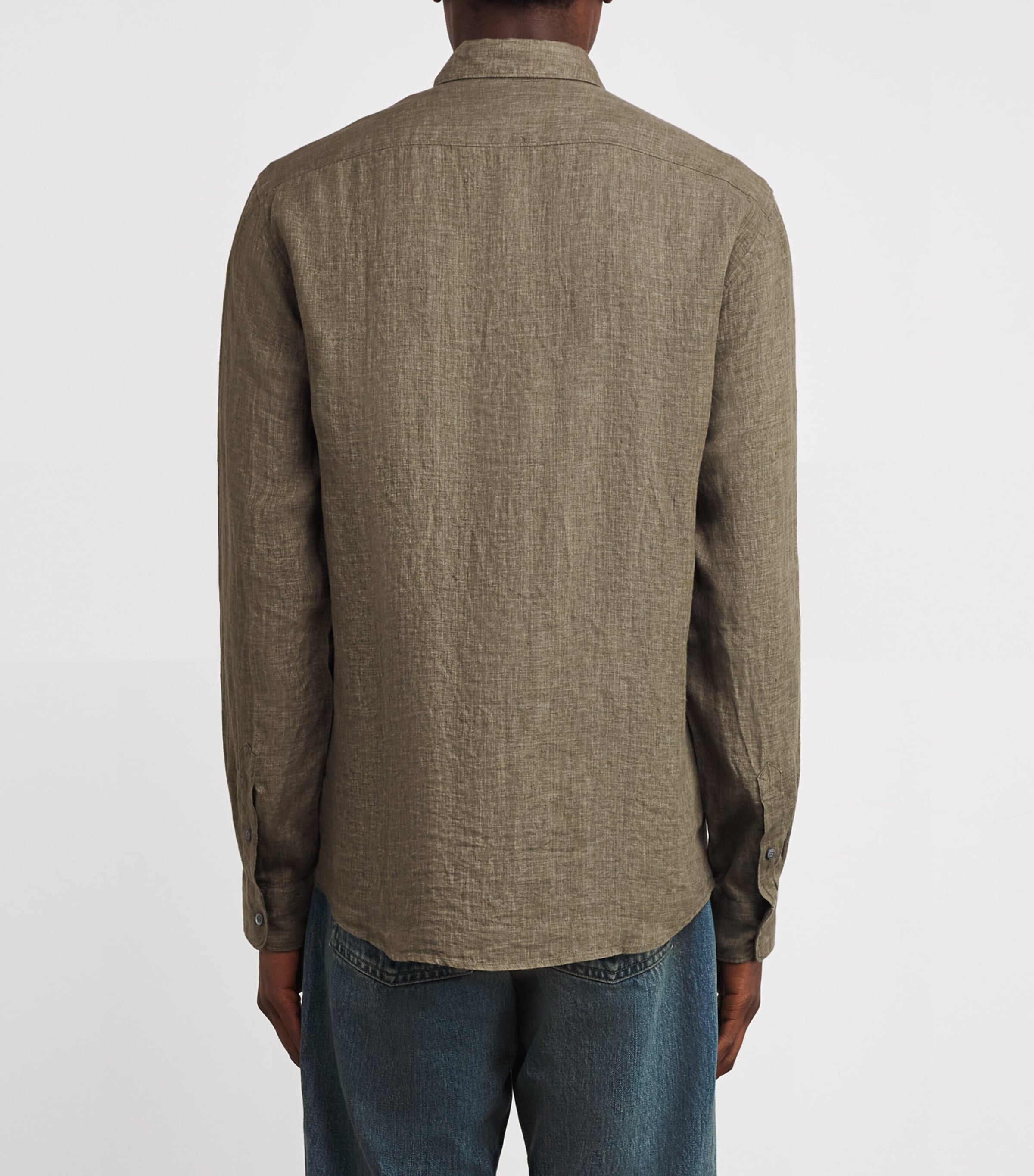 Linen Shirt GNIJ-DUSK GREEN Image 4