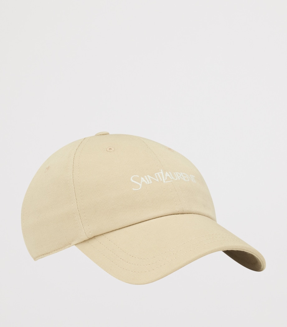 Saint Laurent Cotton Logo Baseball Cap Image 2