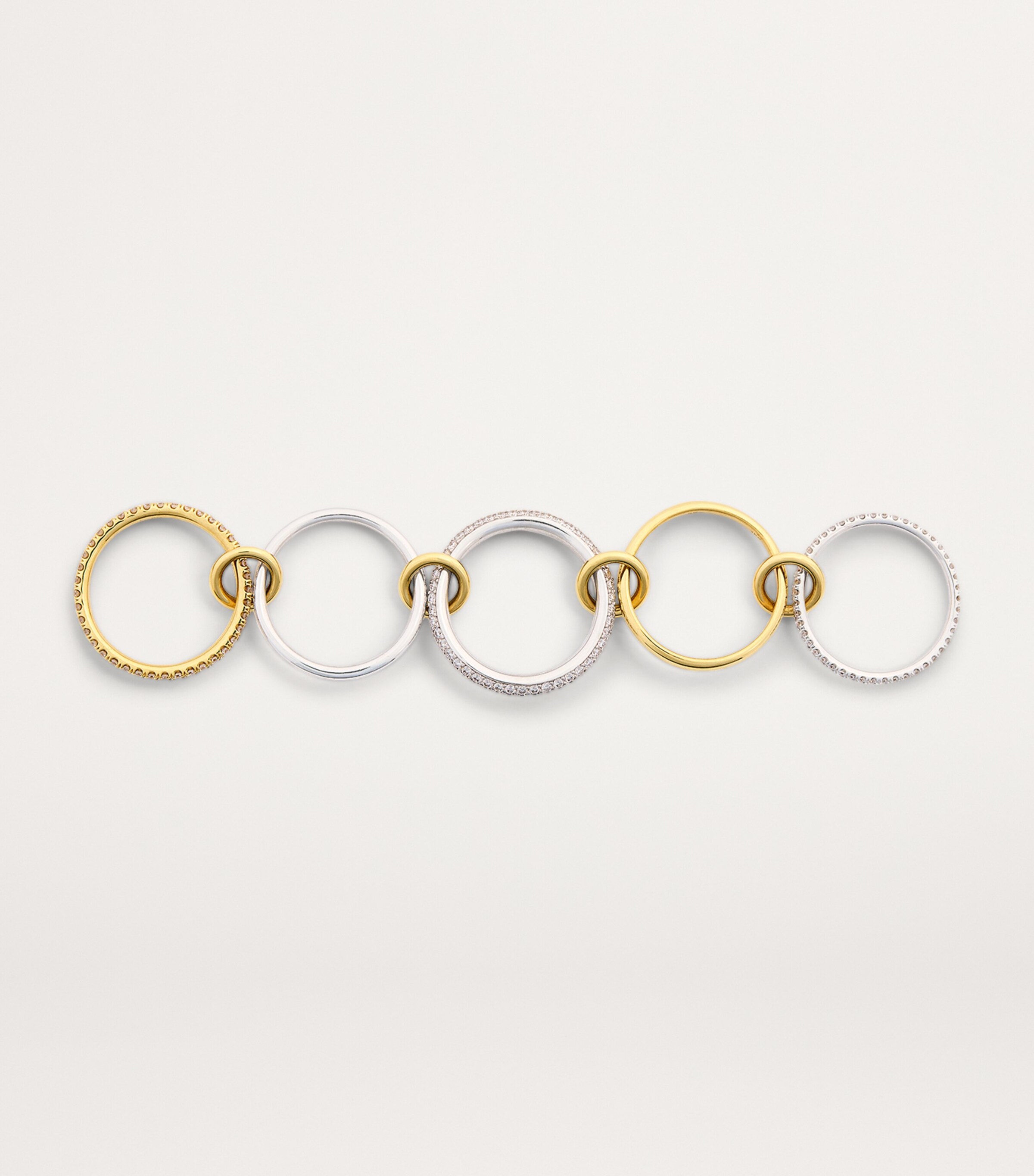 Spinelli Kilcollin Mixed Gold and Diamond Leo Petite Ring Mixed Gold Image 3