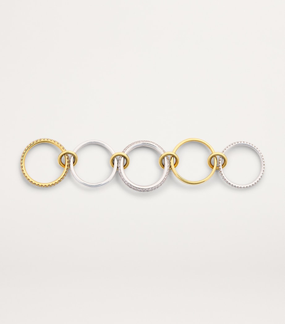 Mixed Gold and Diamond Leo Petite Ring MIXED GOLD Image 3