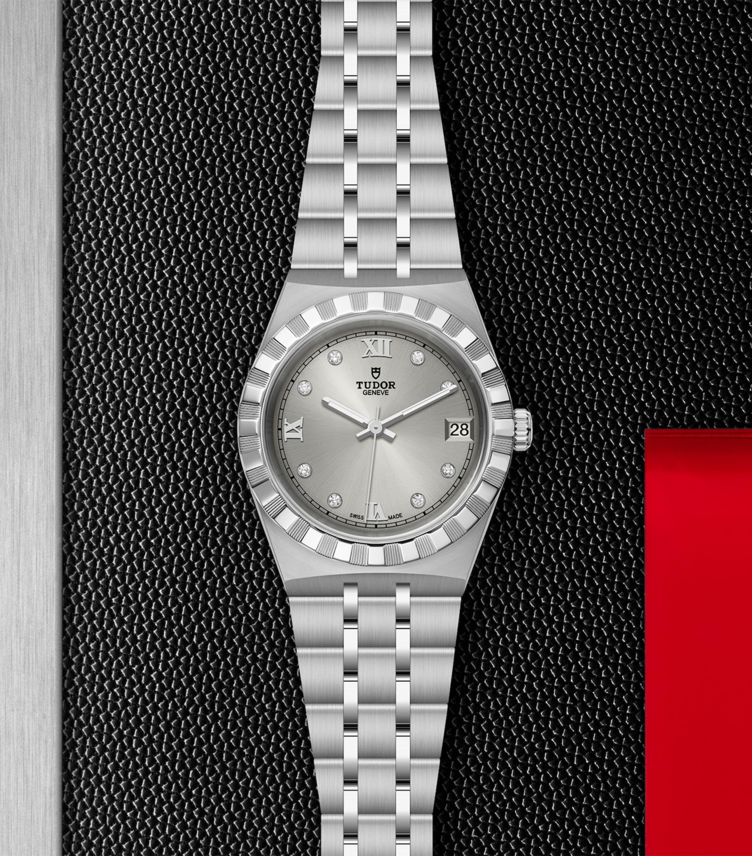 Stainless Steel and Diamond Royal Watch 34mm SILVER Image 5