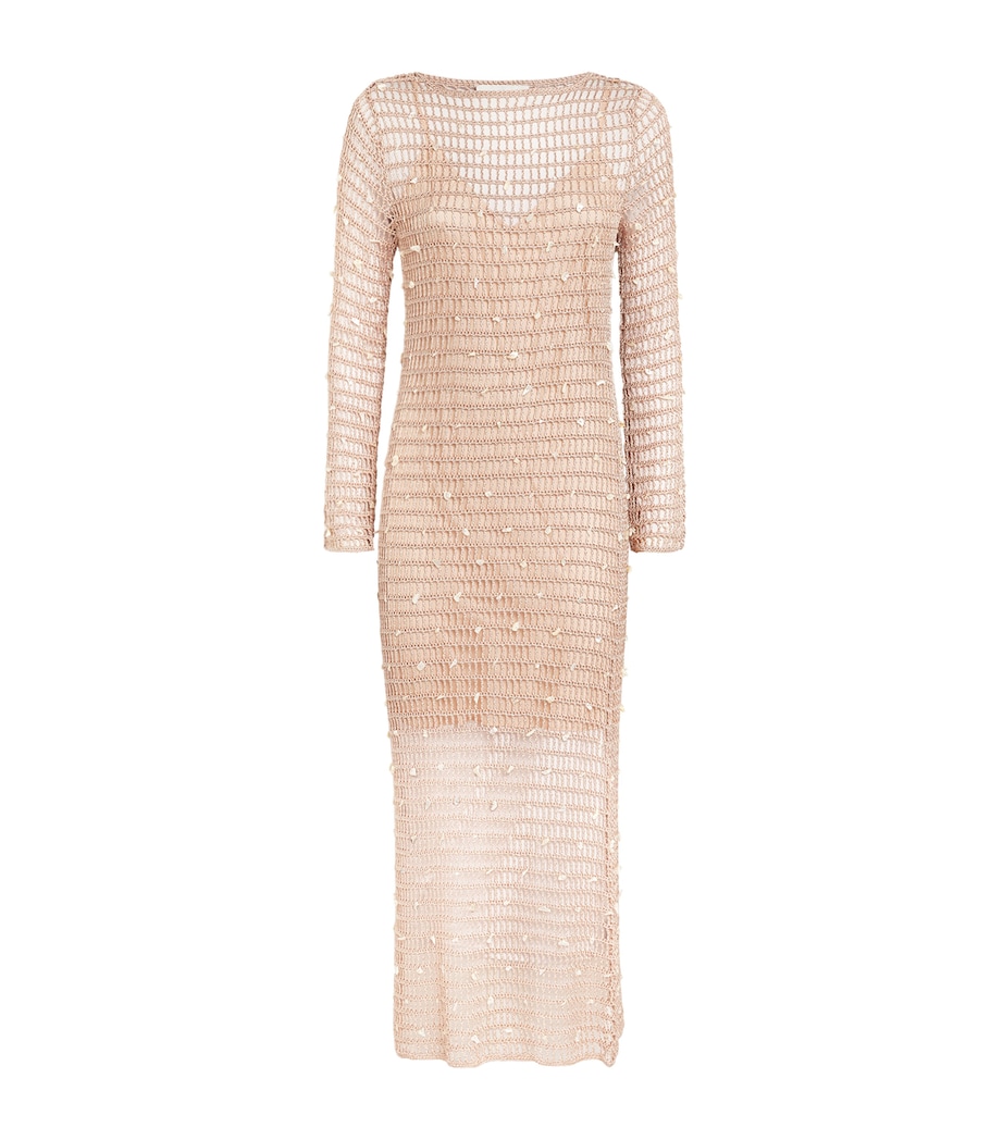 Zimmermann Pink Crochet Wylie Midi Dress | Harrods US Zimmermann Pink Crochet Wylie Midi Dress | Harrods US