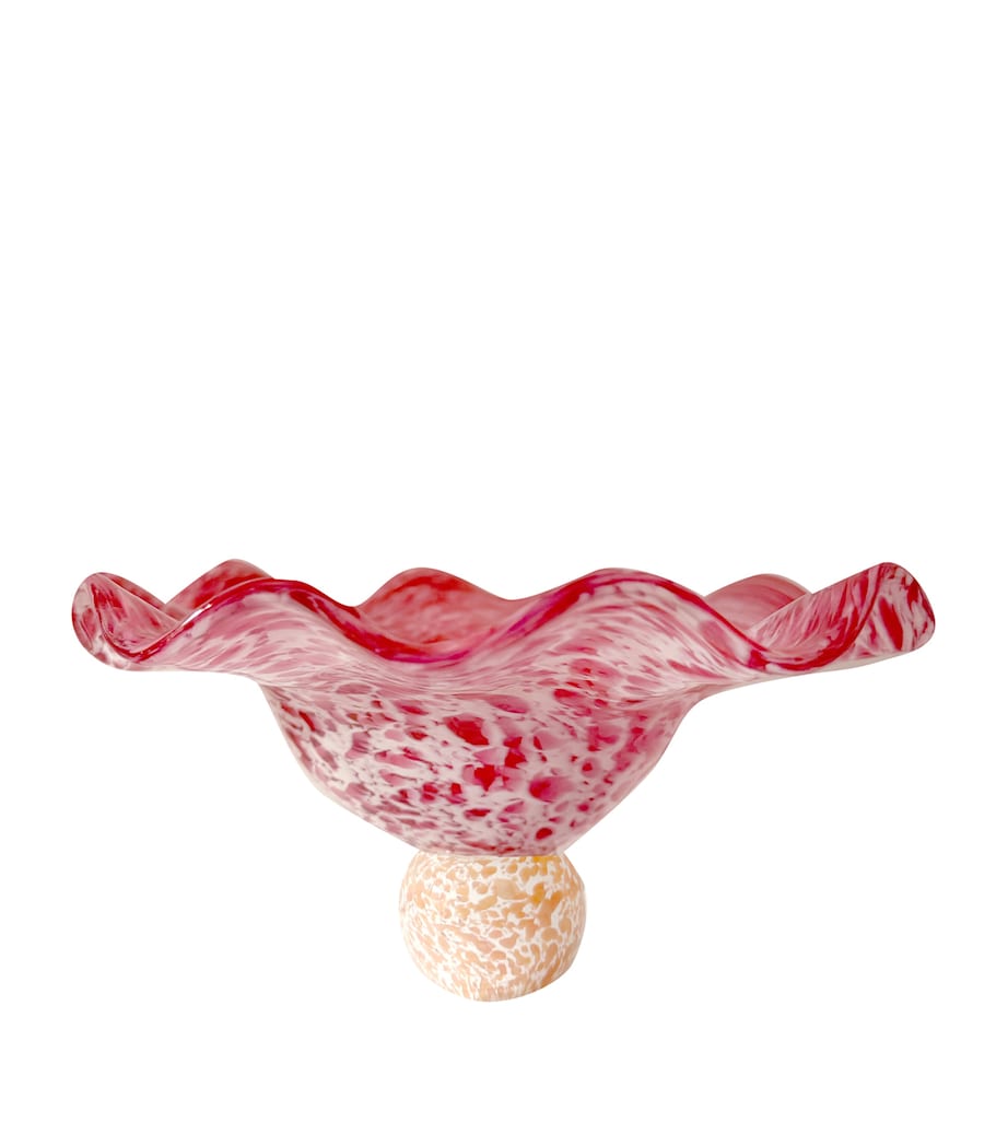Glass Lola Bowl (19cm) PINK Image 1