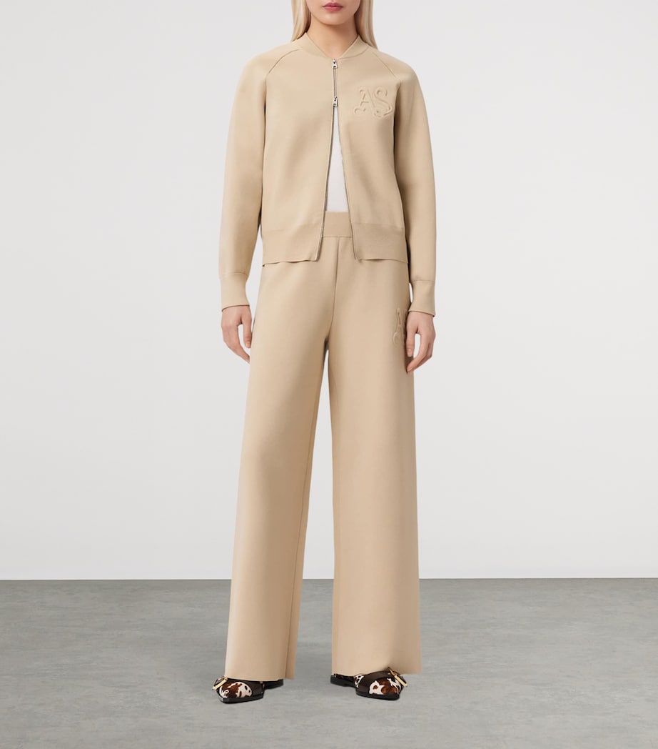 Knitted Sonny Bomber Jacket PEBBLE WHITE Image 6