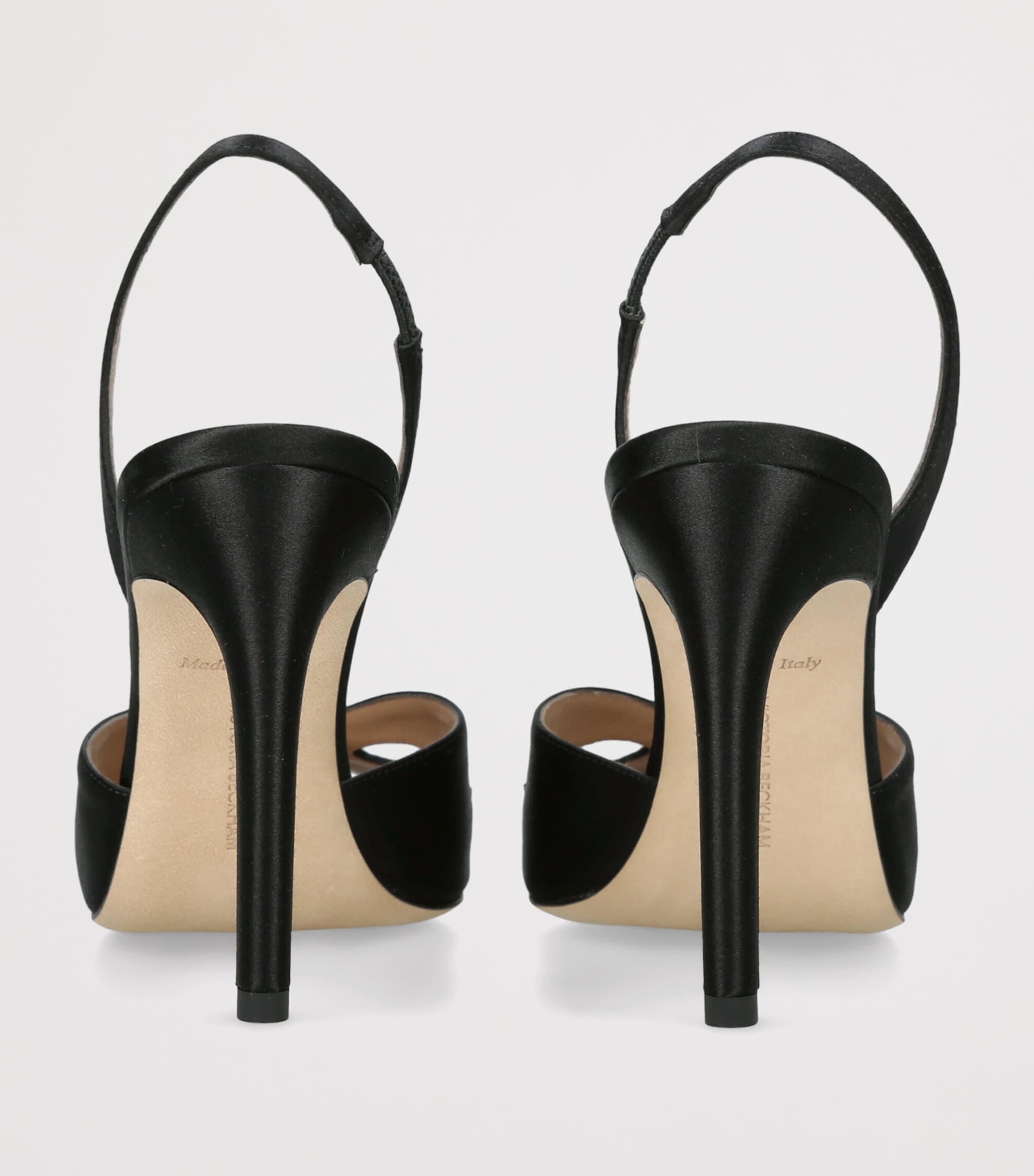 Victoria Beckham Satin Harlow Mask Slingback Heels 100 Black Image 4