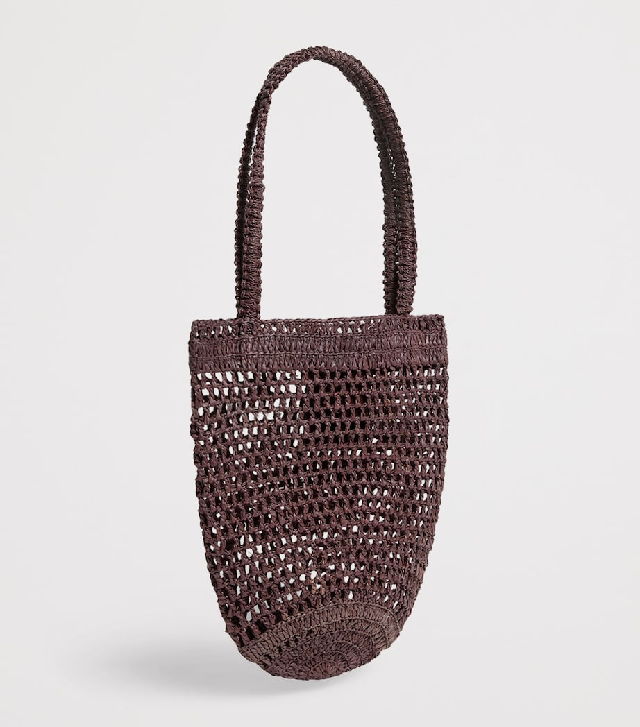 Small Raffia Summer Banana Tote Bag KOHL BROWN Image 3