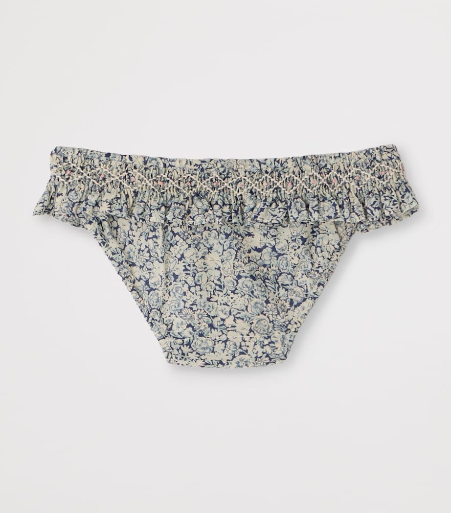 Bonpoint Floral Print Bikini Bottoms (6-18 Months) Fl Bleu De Prusse Image 2