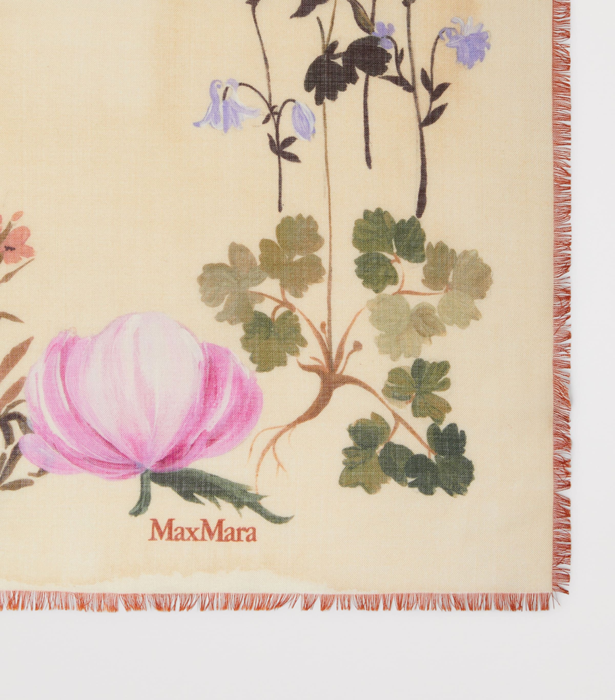 Max Mara Silk Printed Scarf Beige Image 2