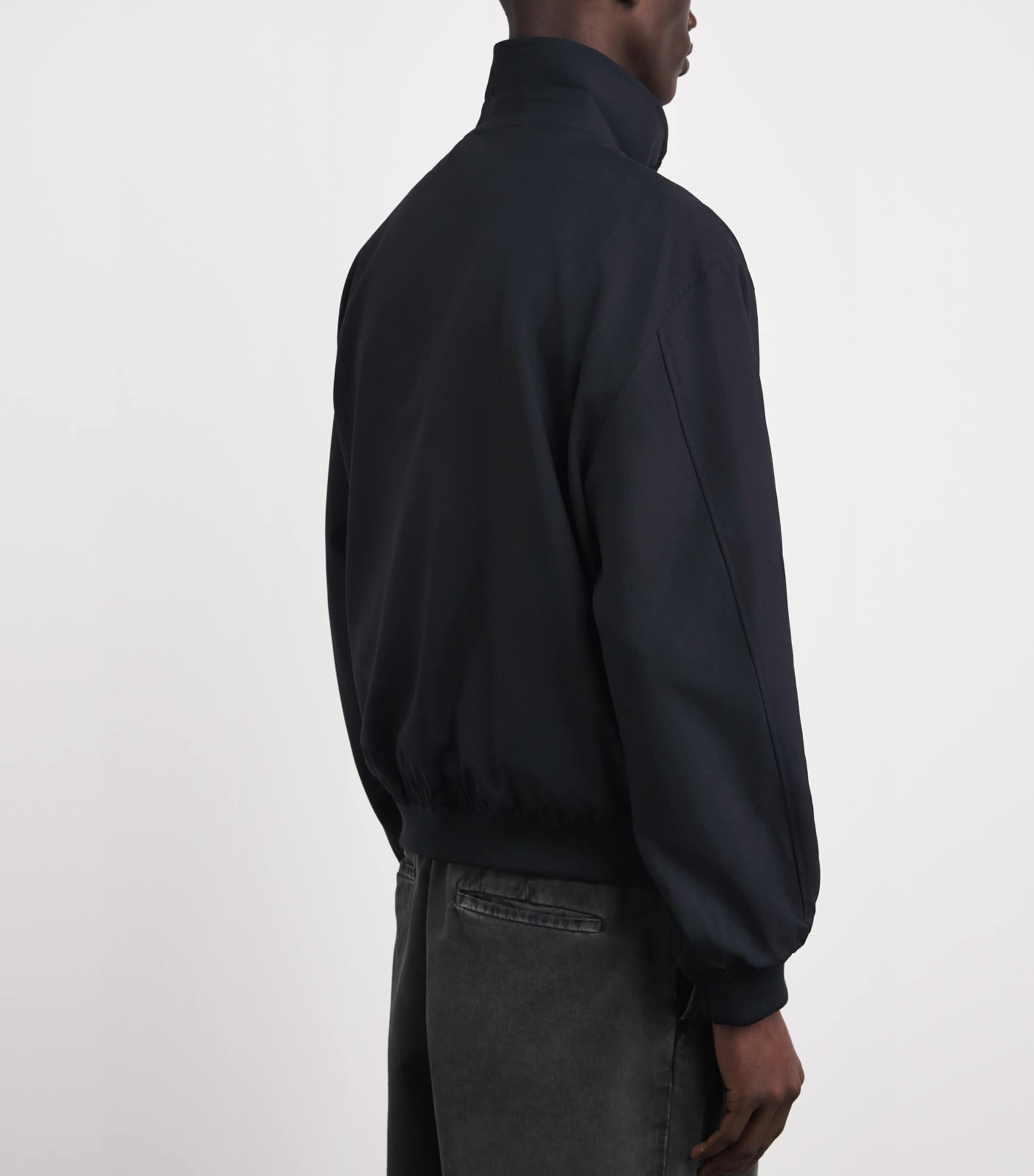 Wool Zip-Up Jacket DK NAVY Image 5