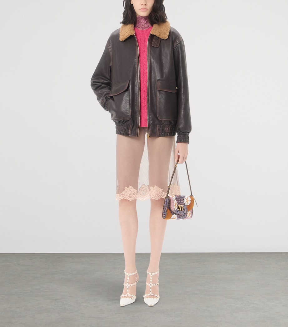 Valentino Womens Jersey Sheer Midi Skirt Image 2