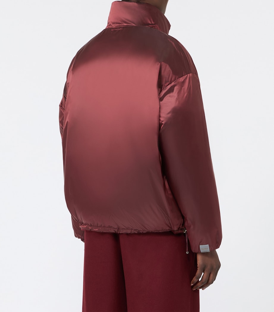 Max Mara Womens Cashmere Reversible Puffer Jacket Bordeaux Image 5