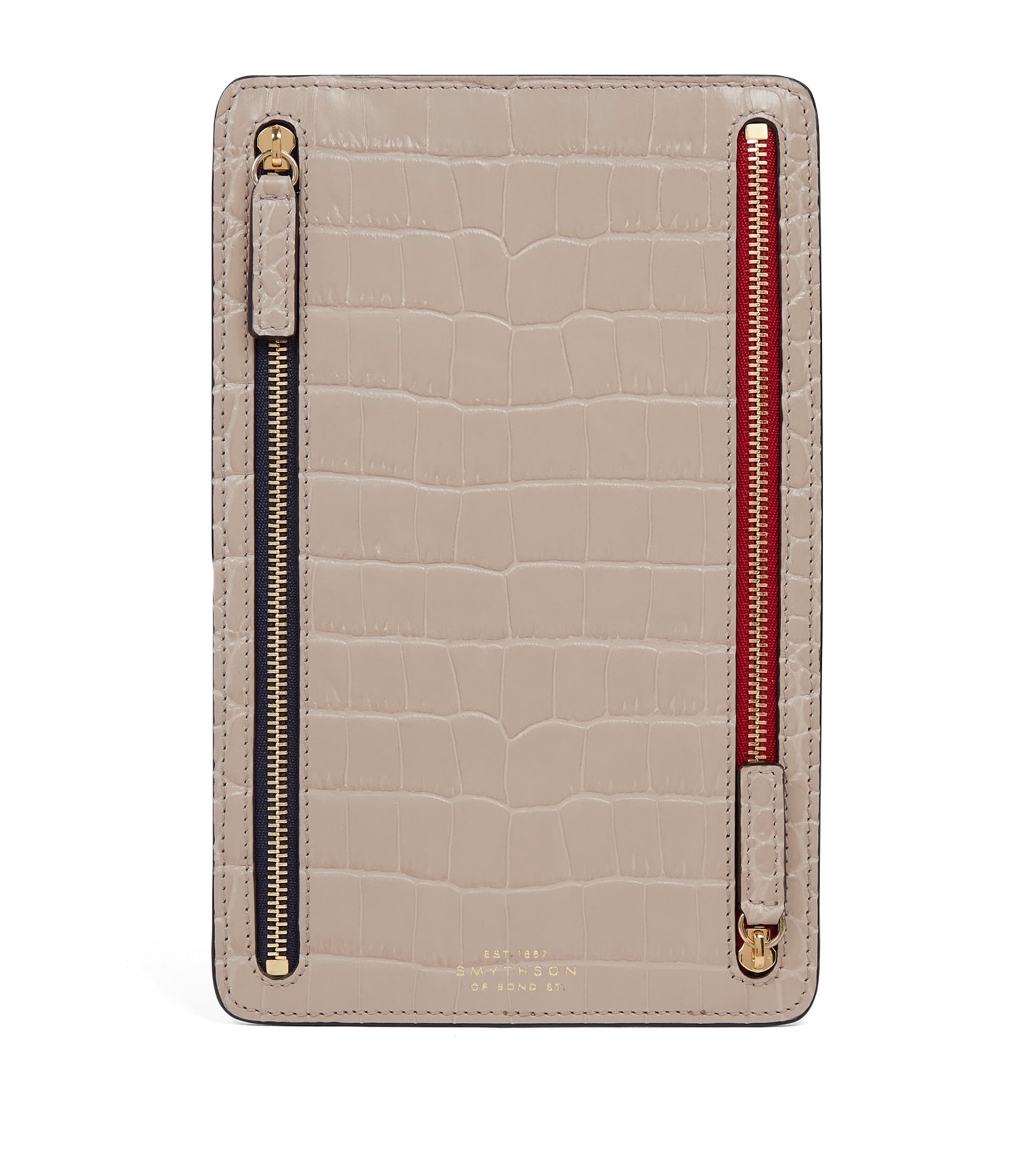 SMYTHSON PANAMA LEATHER MULTI-ZIP TRAVEL WALLET