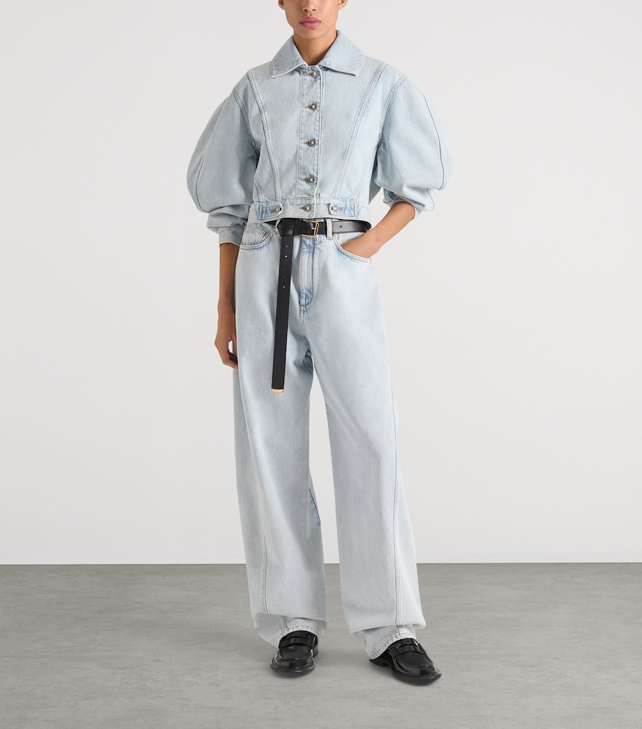 Cocoon Reverse Denim Jacket LIGHT BLUE Image 2