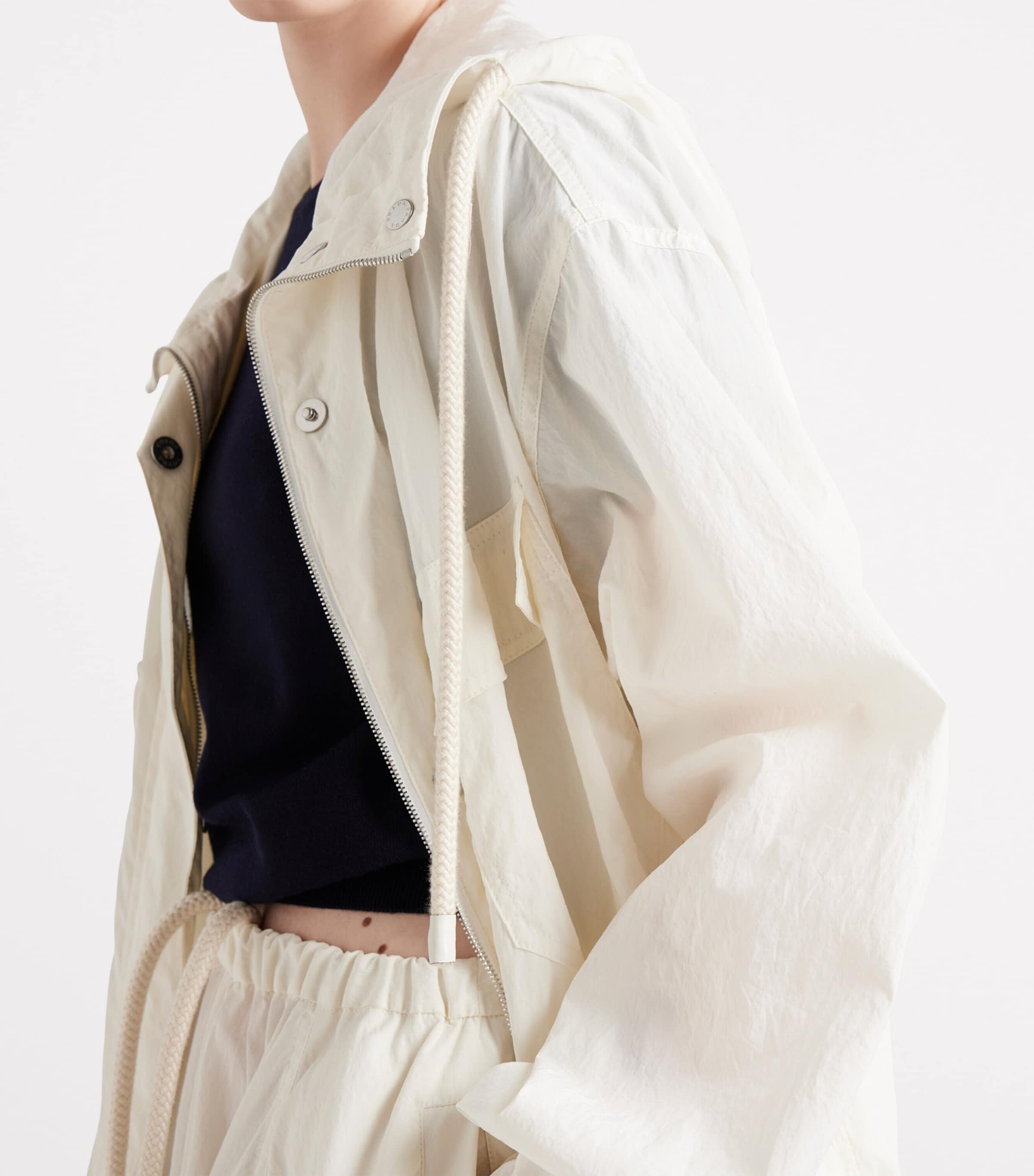 Cotton-Blend Belted Jacket F0304 Image 3