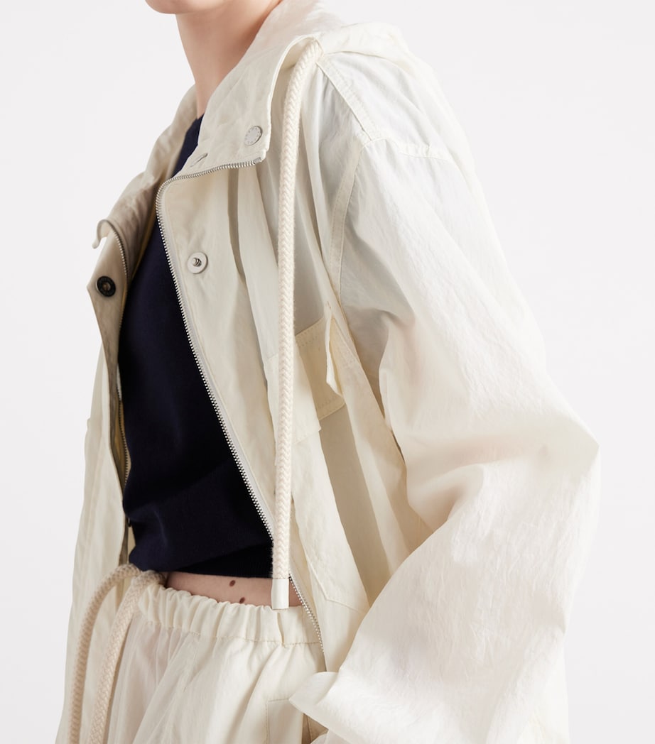 Cotton-Blend Belted Jacket F0304 Image 3