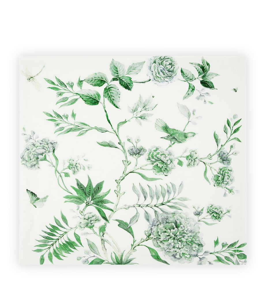 Set of 2 Linen Secret Garden Napkins (50cm x 50cm) KELLY GREEN Image 1