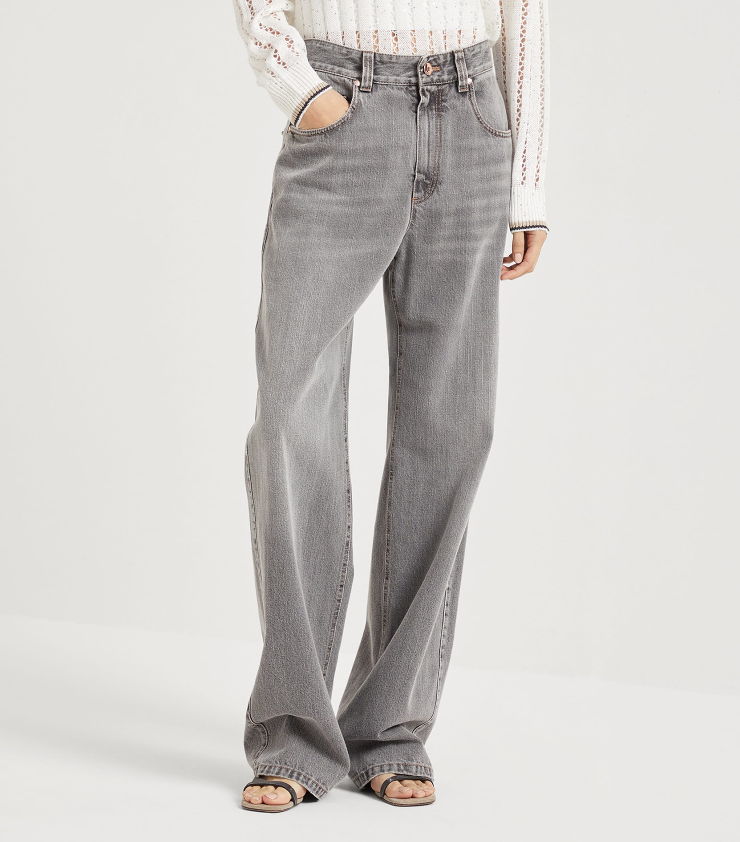 【関税＆送料込み】Brunello Cucinelli 'Contemporary Loose' Brunello Cucinelli Loose Jeans in Medium Denim | Santa Fe
