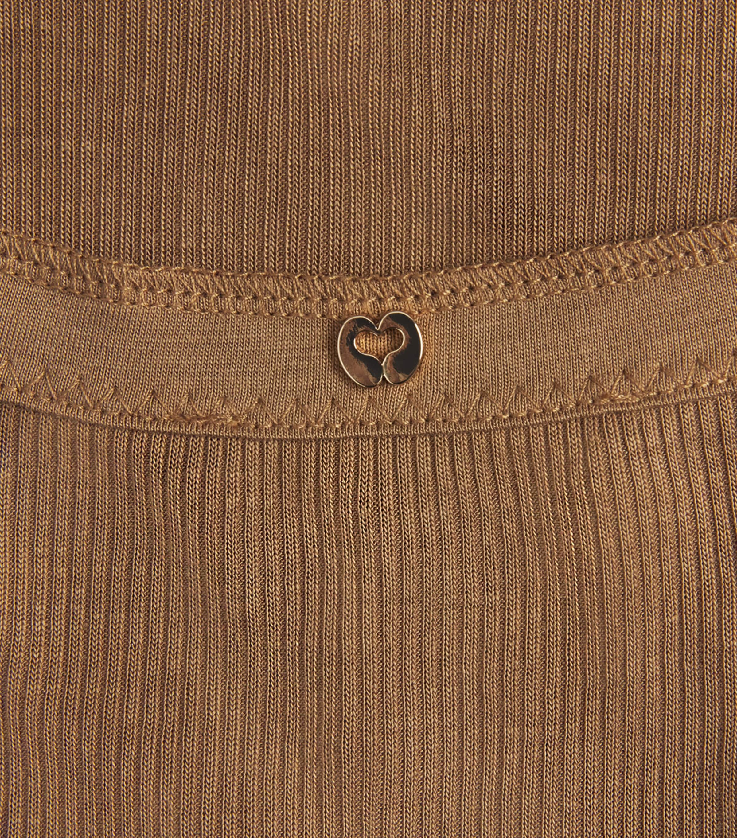 Maje Womens Rib-Knit Tank Top Brown Image 6