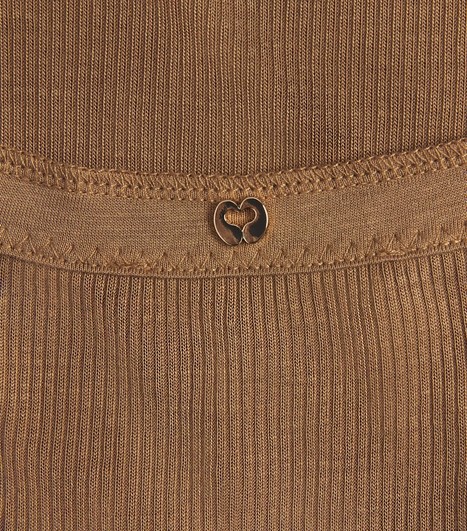 Maje Womens Rib-Knit Tank Top Brown Image 6