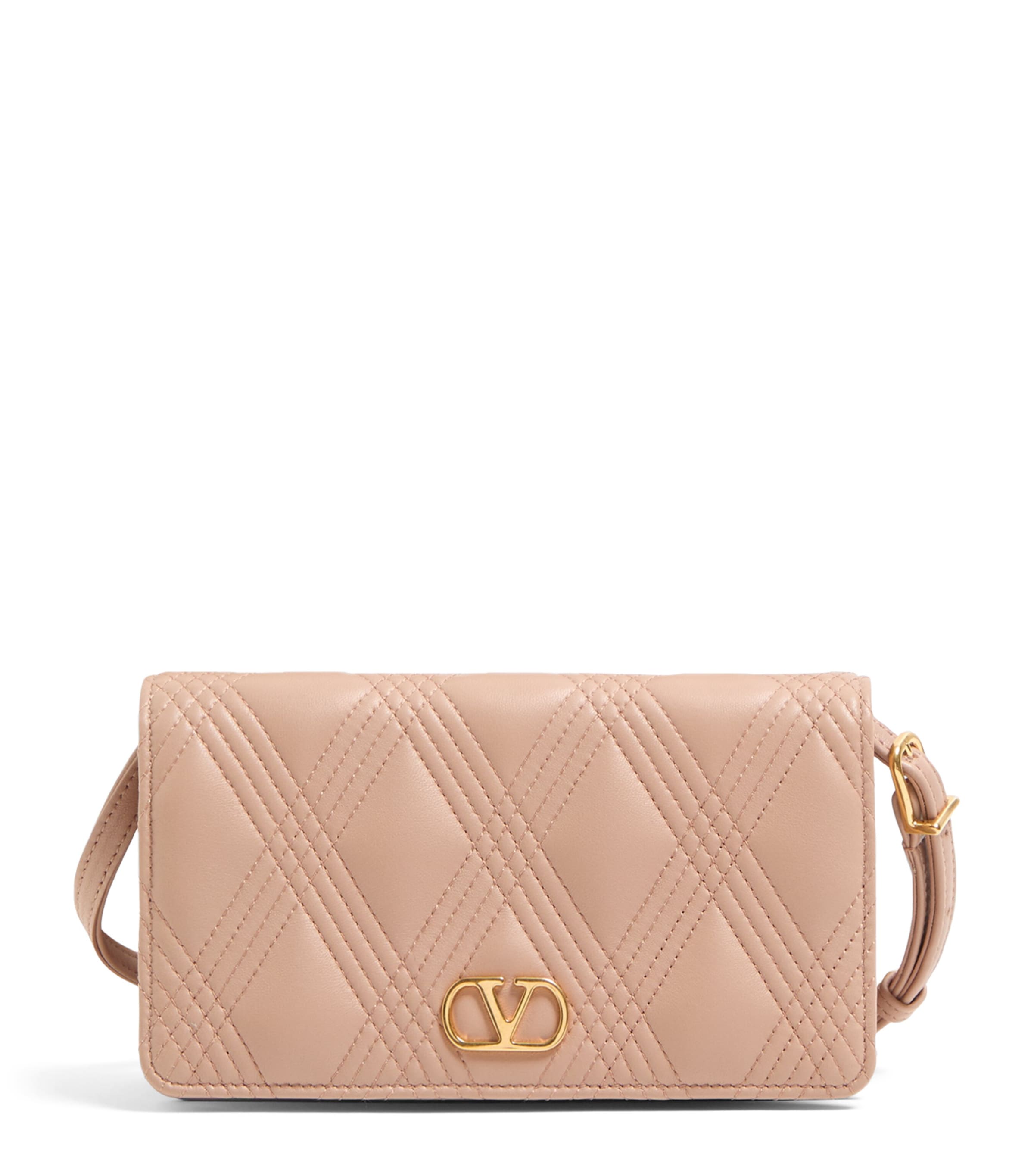 Valentino Garavani Garavani Quiltie 67 Mini Shoulder Bag In Quilted Nappa Leather Woman Rose Cannell In Pink