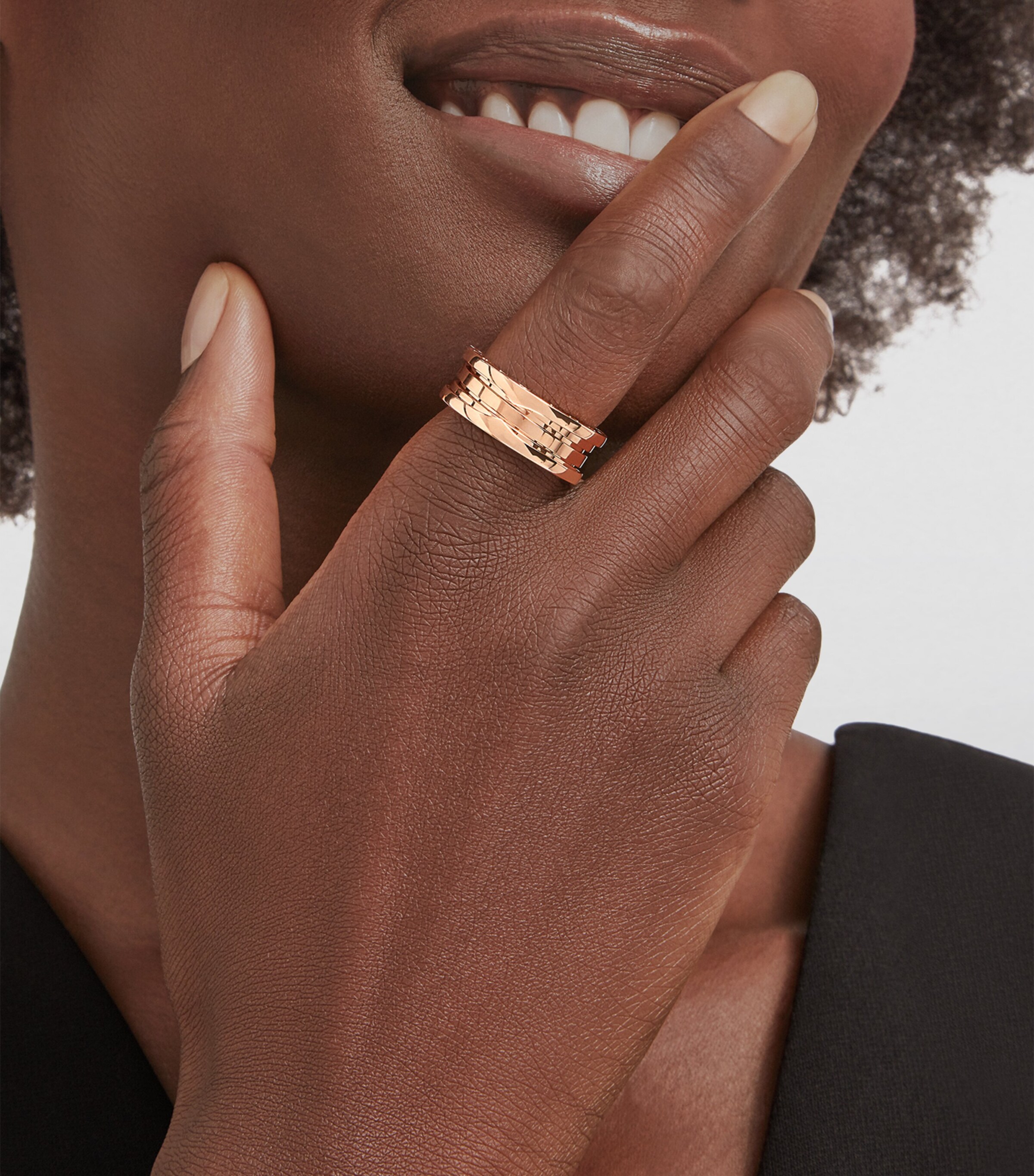 Bvlgari Rose Gold B.zero1 Three-Band Ring | Harrods HK Bvlgari Rose Gold B.zero1 Three-Band Ring | Harrods HK