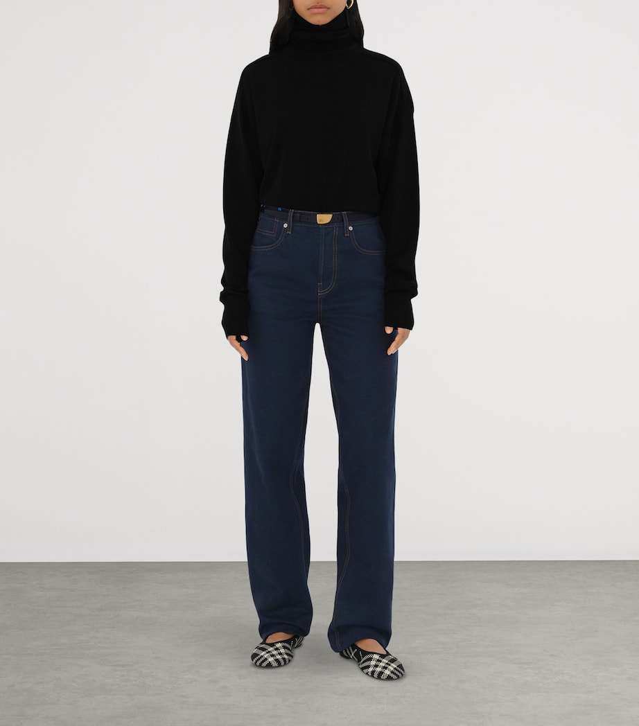 Knit Check Baby Ballet Flats BLACK/CALICO IP CHK Image 2