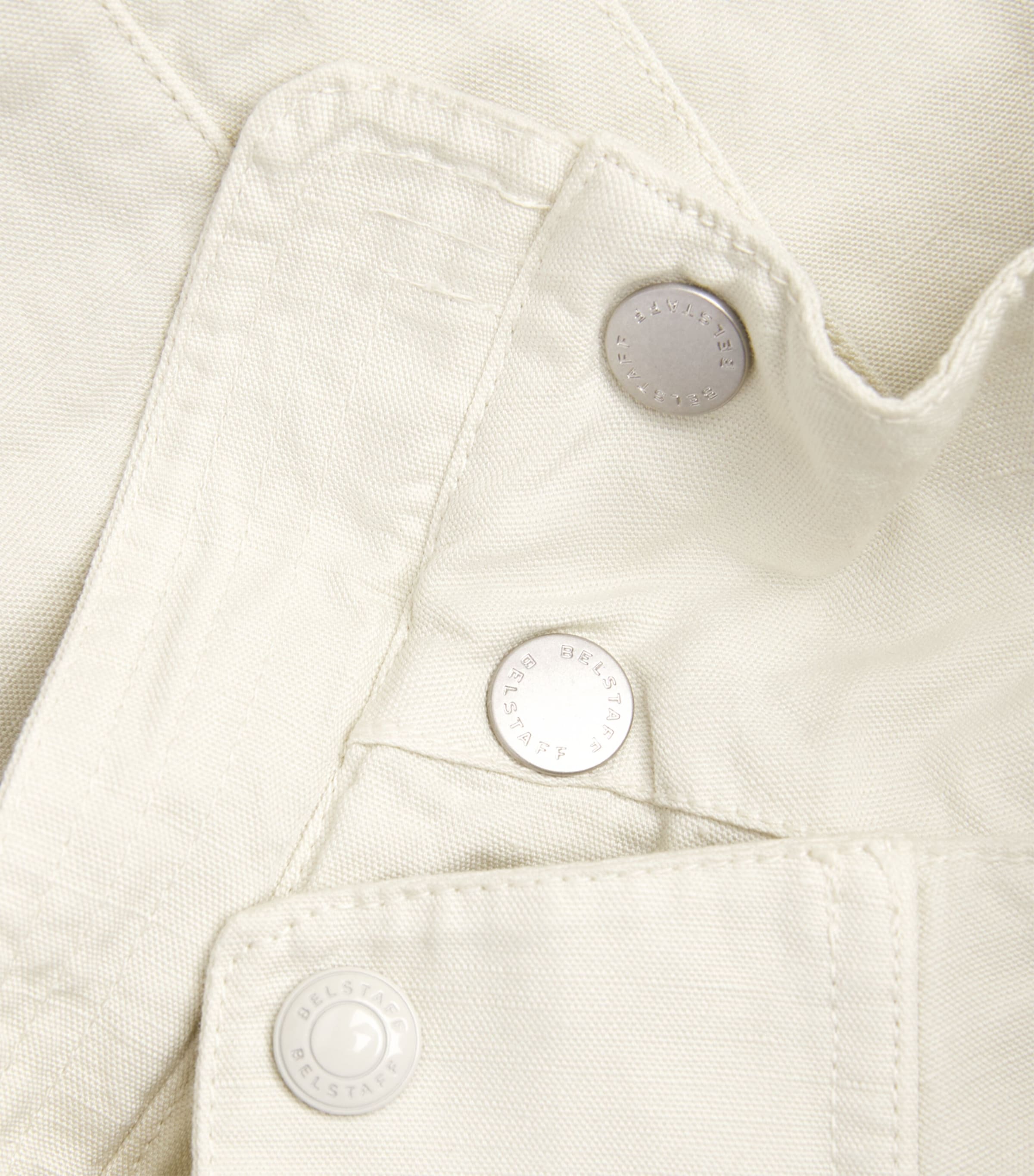 Belstaff Mens Cotton-Linen Hayfield Field Jacket Silver Birchsvrbc Image 6