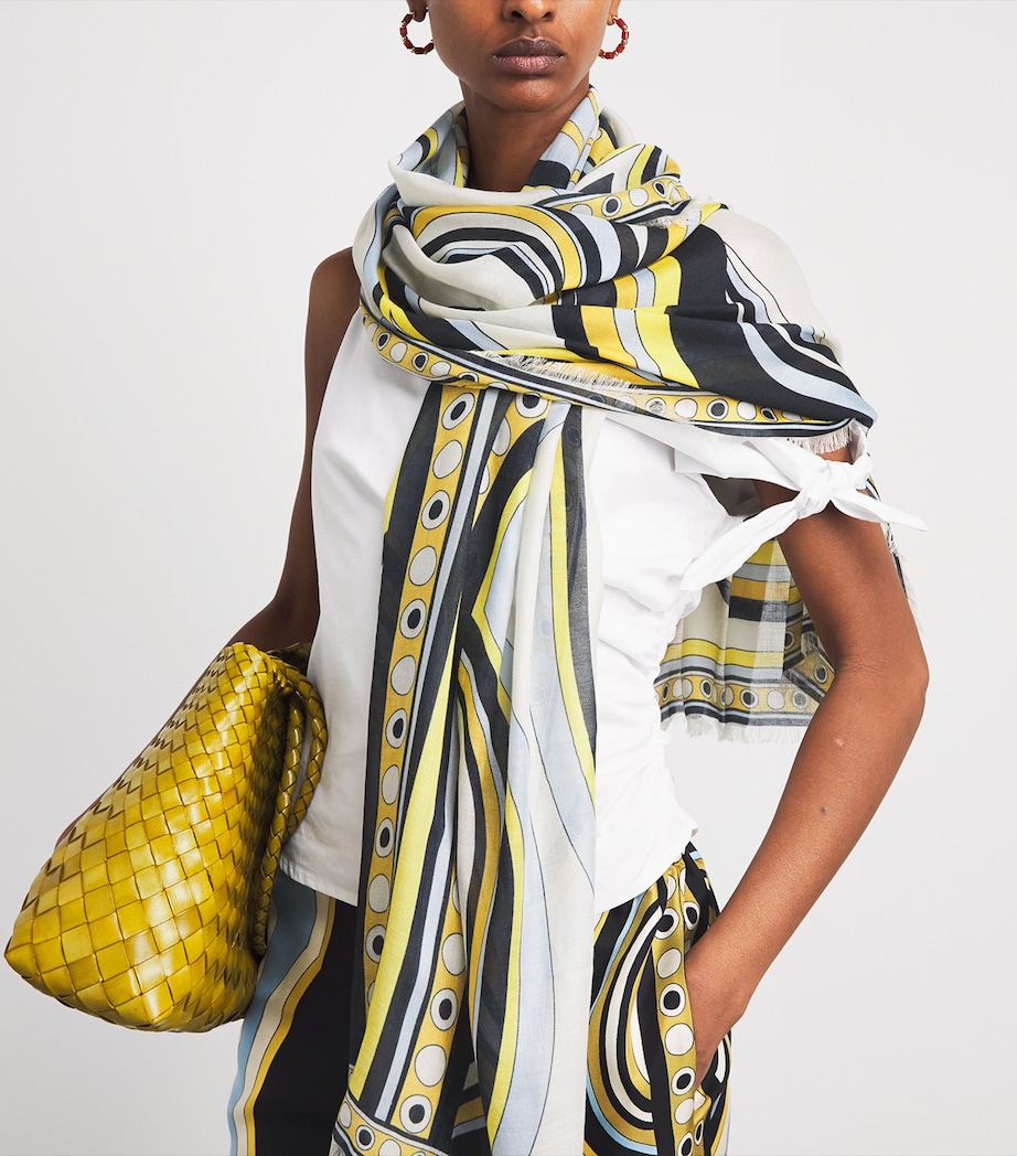 La Doublej Geometric Fringe Scarf Placée Image 3
