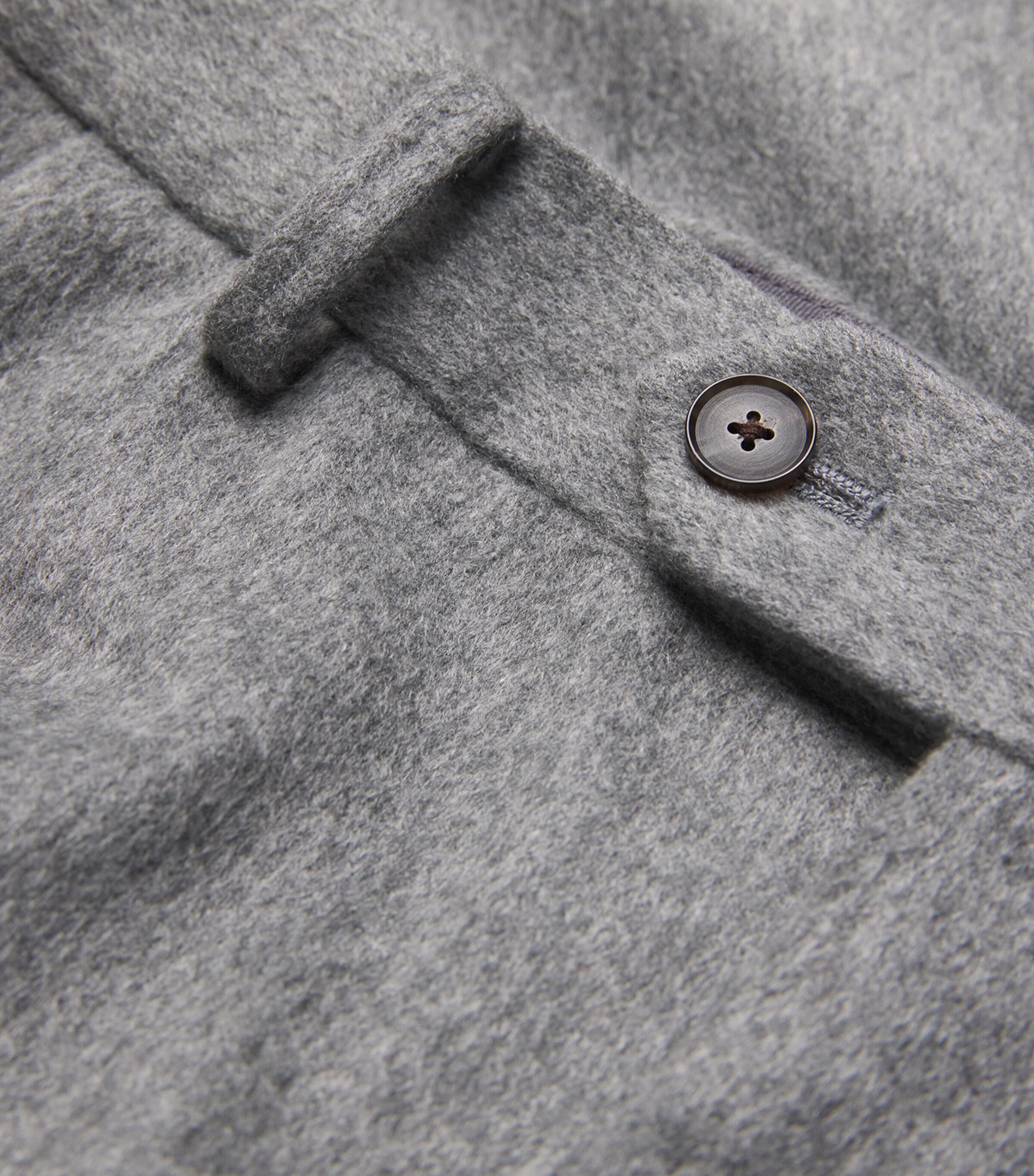 Cashmere Pleated Straight Trousers TOP GRAY Image 5