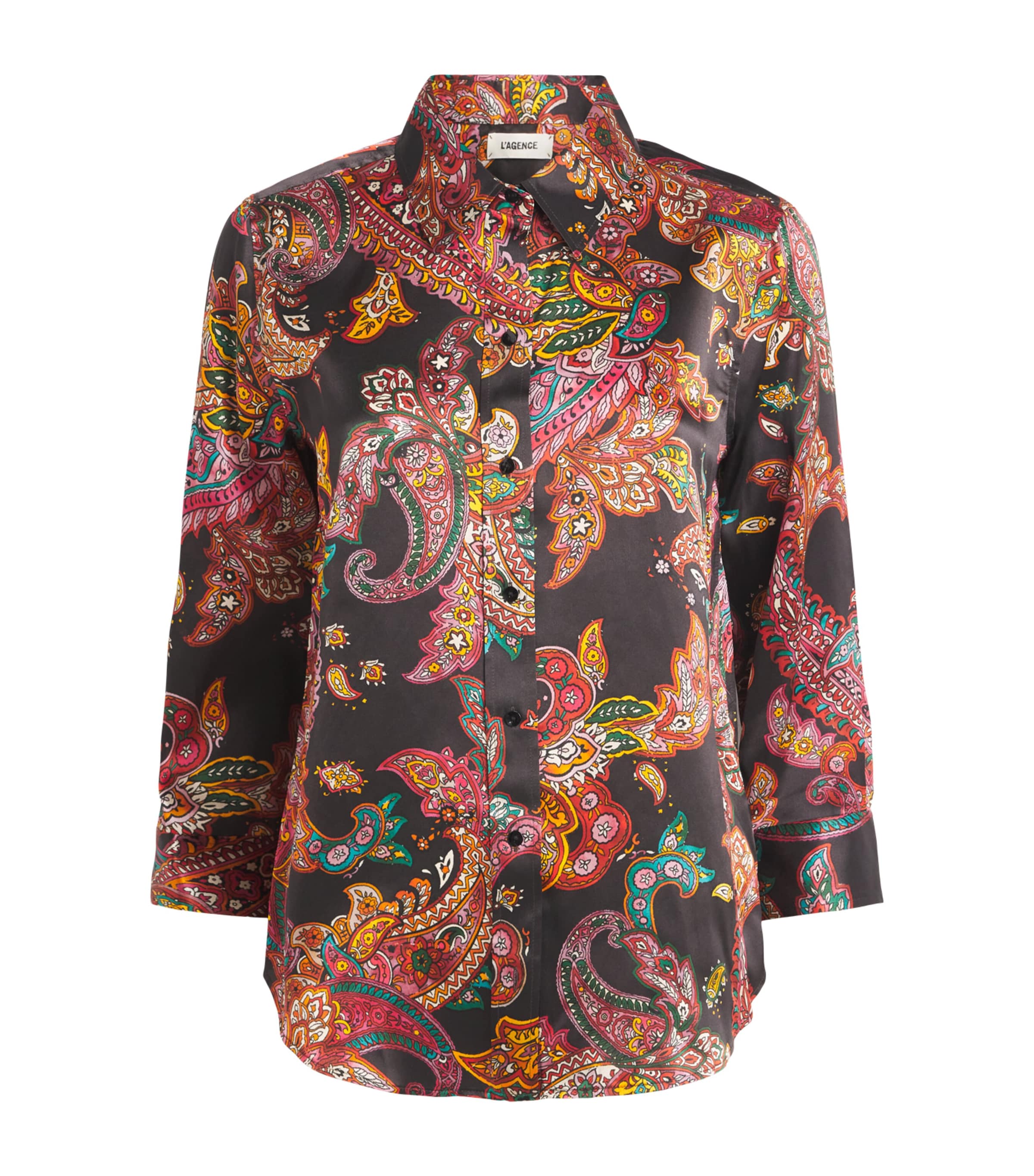Silk Paisley Dani Blouse BLK MLTI PAISLEY SCR Image 1