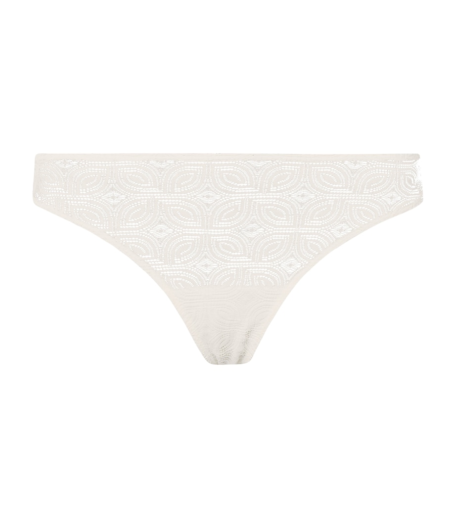 Crochet Ruby Mini Briefs MISTY WHITE Image 1