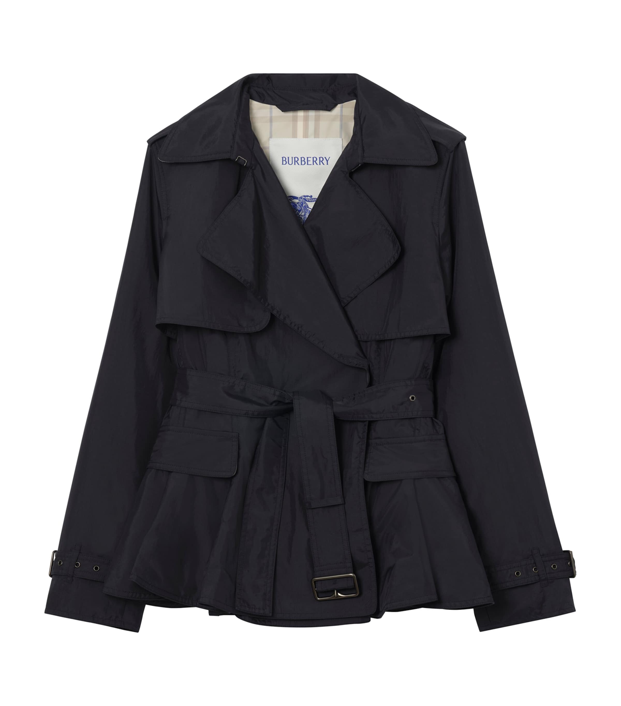 Burberry Womens Pembury Trench Jacket Navy Image 1