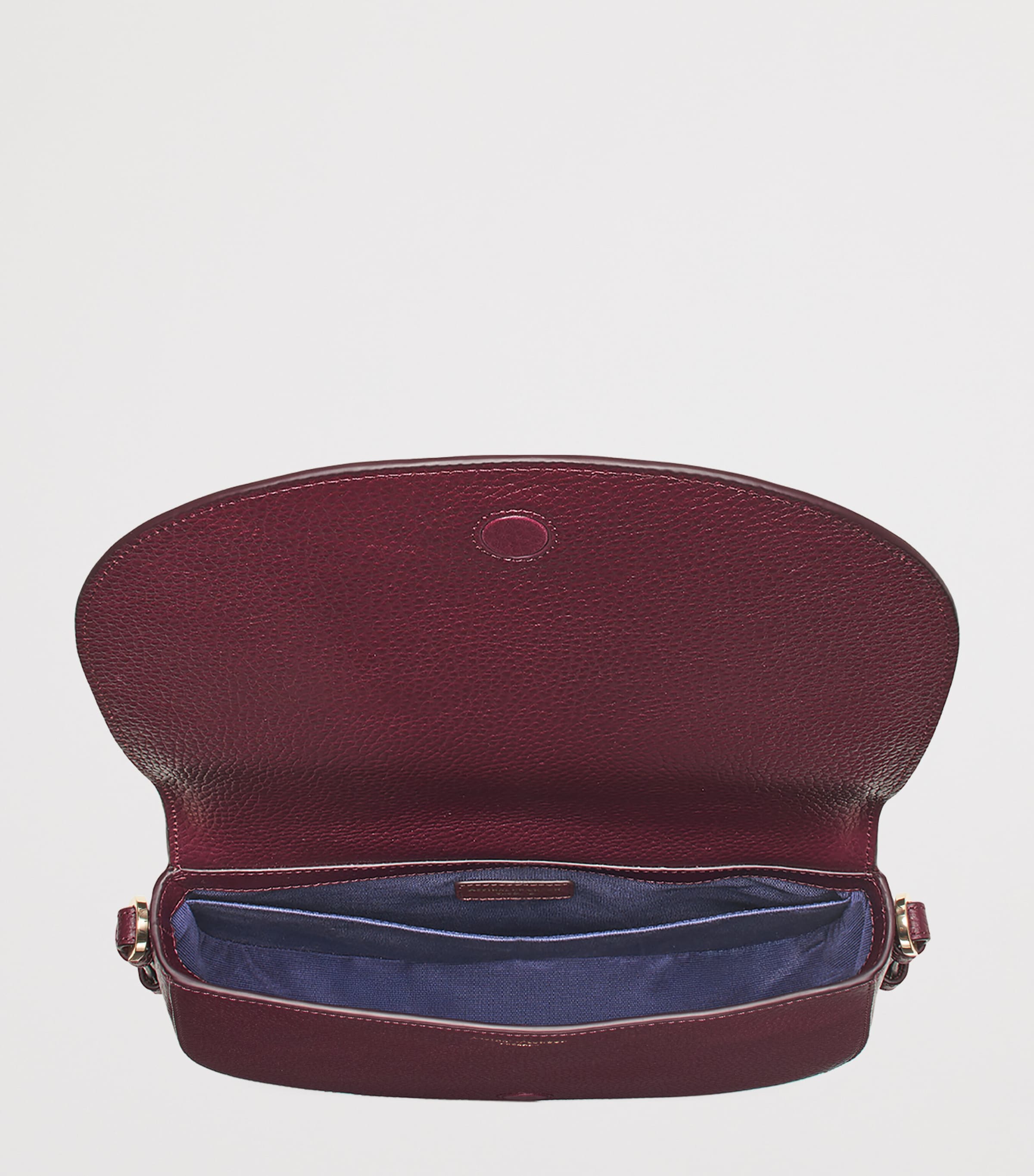 Leather Stella Cross-Body Satchel BURGUNDY Image 7
