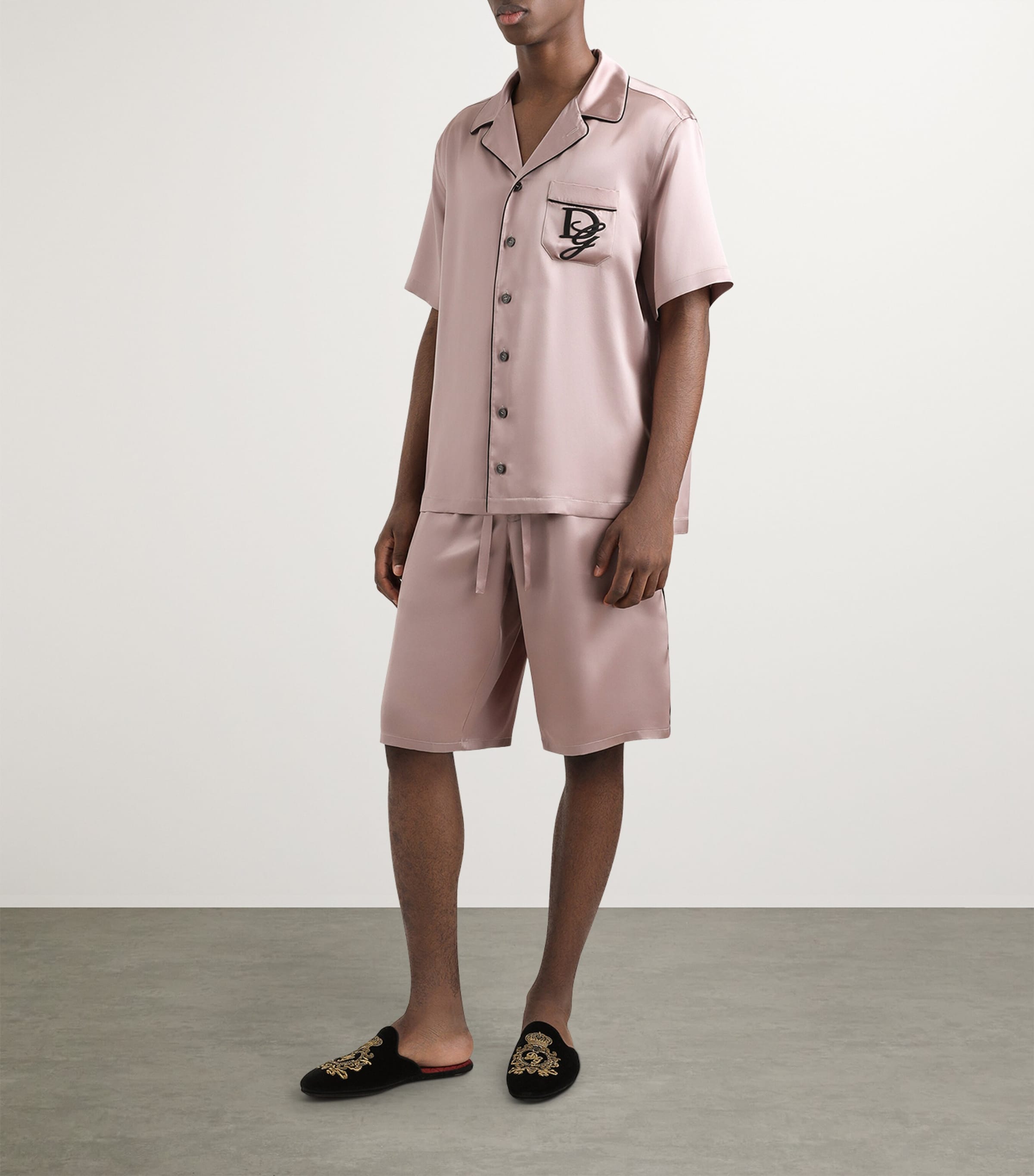 Silk Pyjama Shorts F2815-MALLOW Image 2