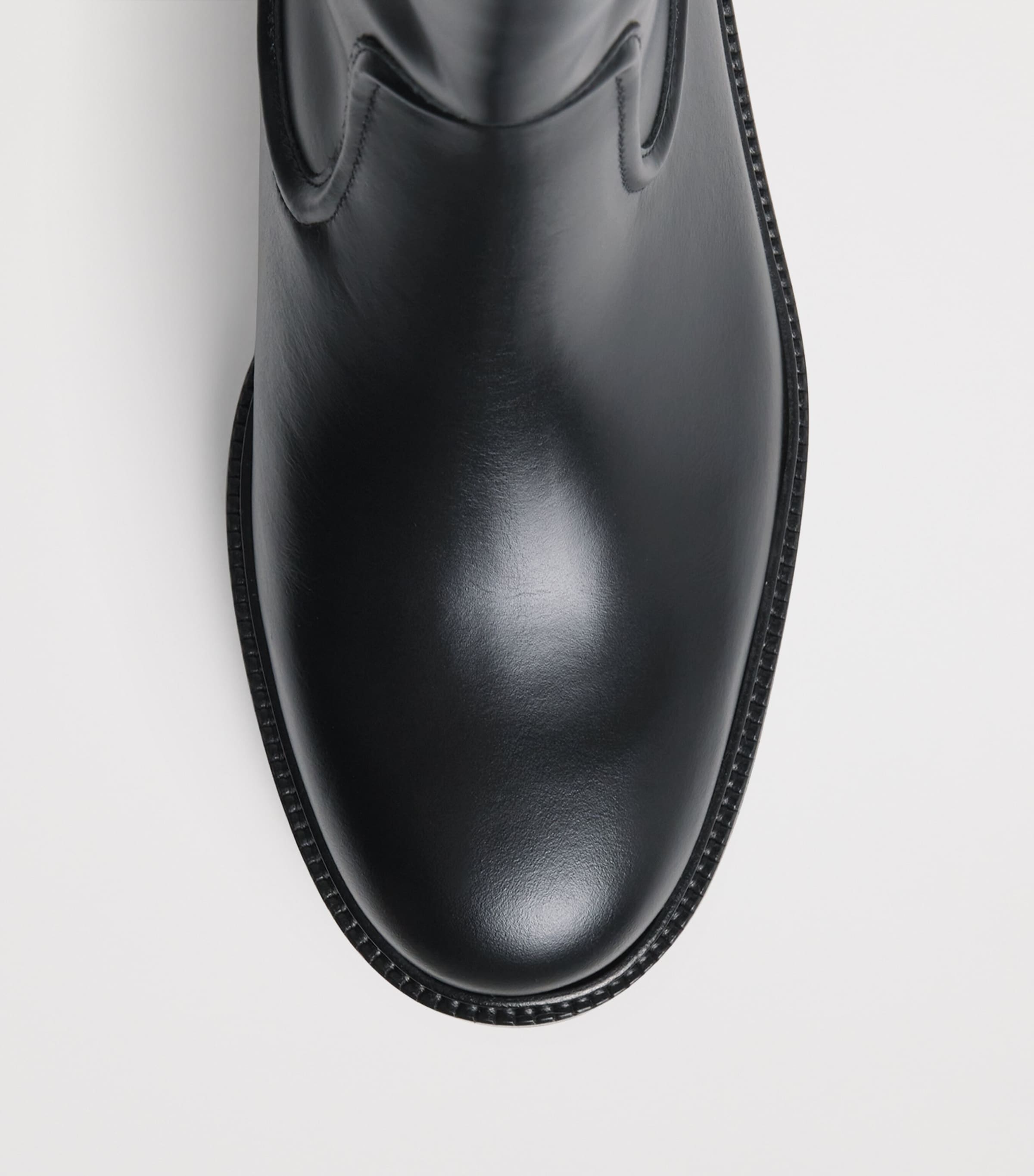 Leather Knee-High Boots BLACK Image 5