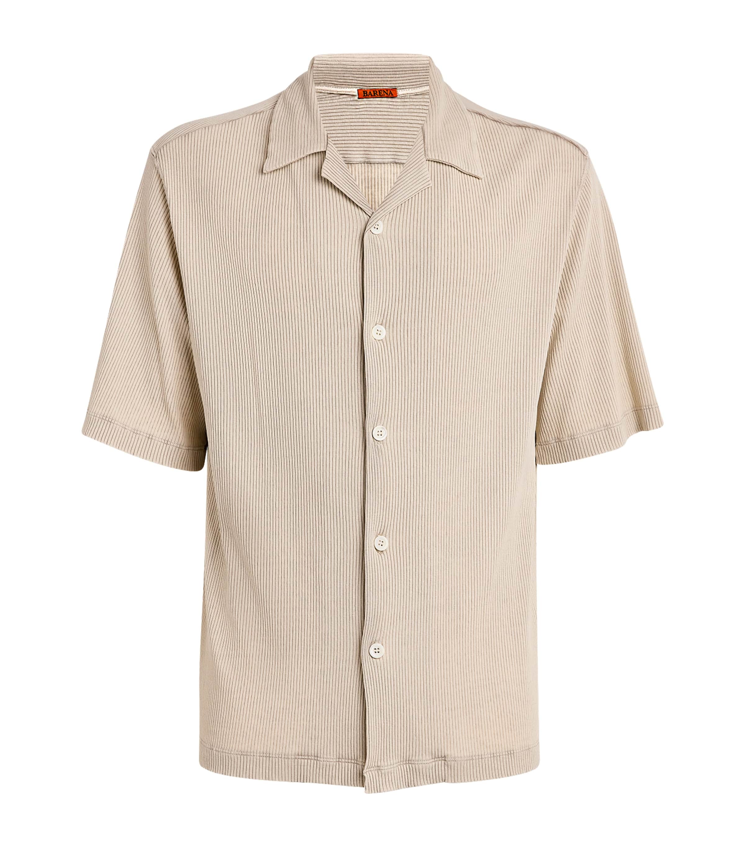 BARENA VENEZIA COTTON-BLEND RIBBED SHIRT