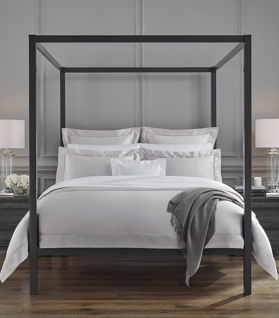 Giza 45 Super King Flat Sheet (300cm x 270cm) WHITE Image 1