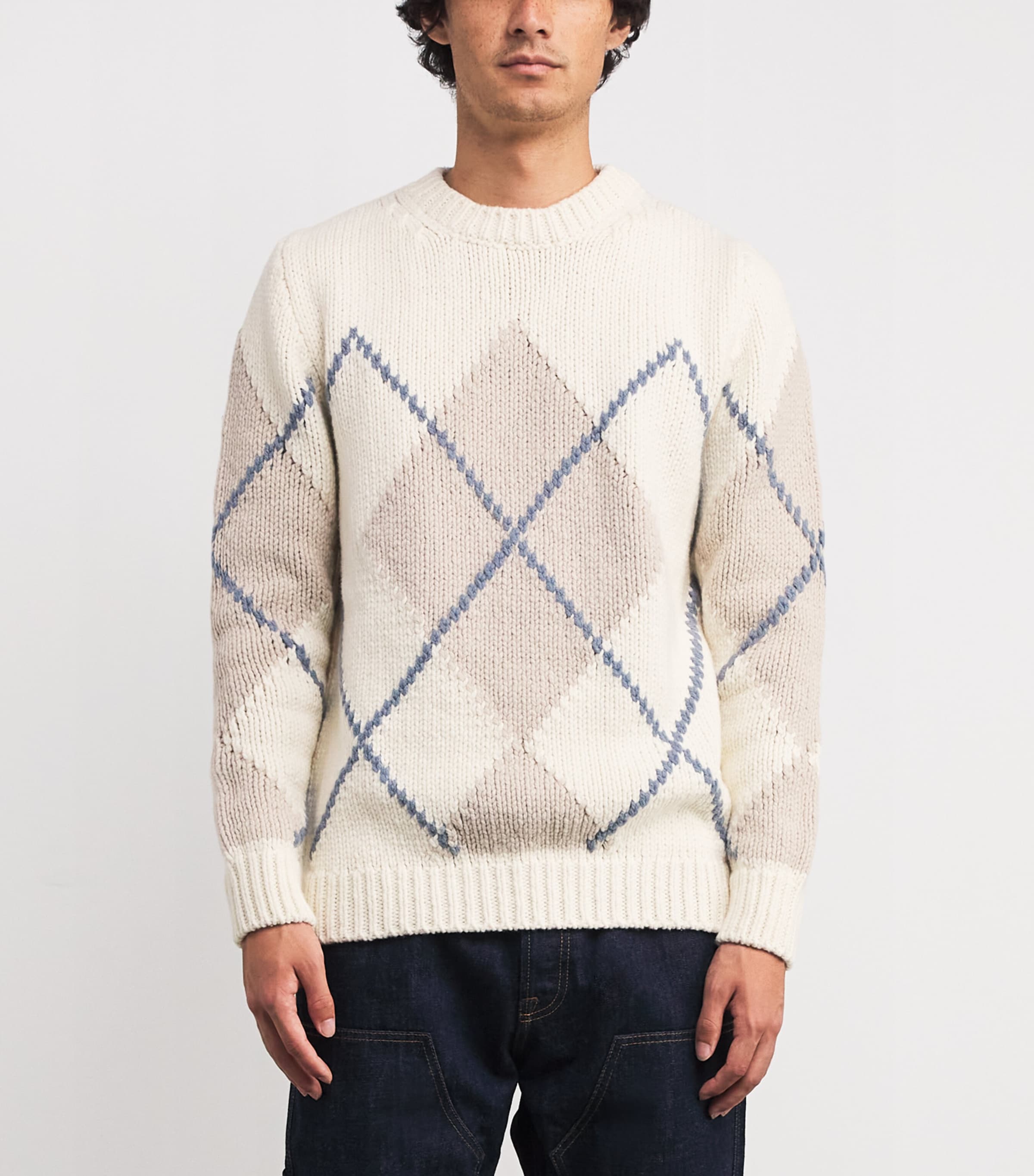 Argyle Sweater BIANCO SABBIA E DENI Image 3