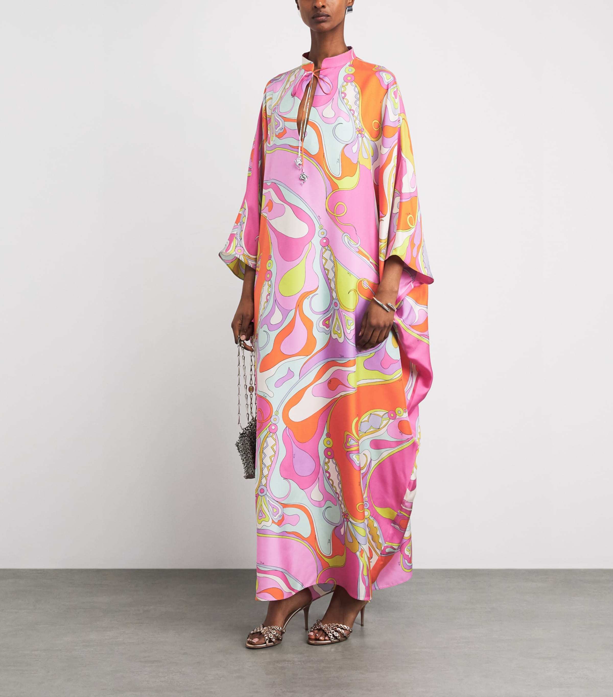 PUCCI Multi Silk Printed Kaftan Maxi Dress | Harrods US