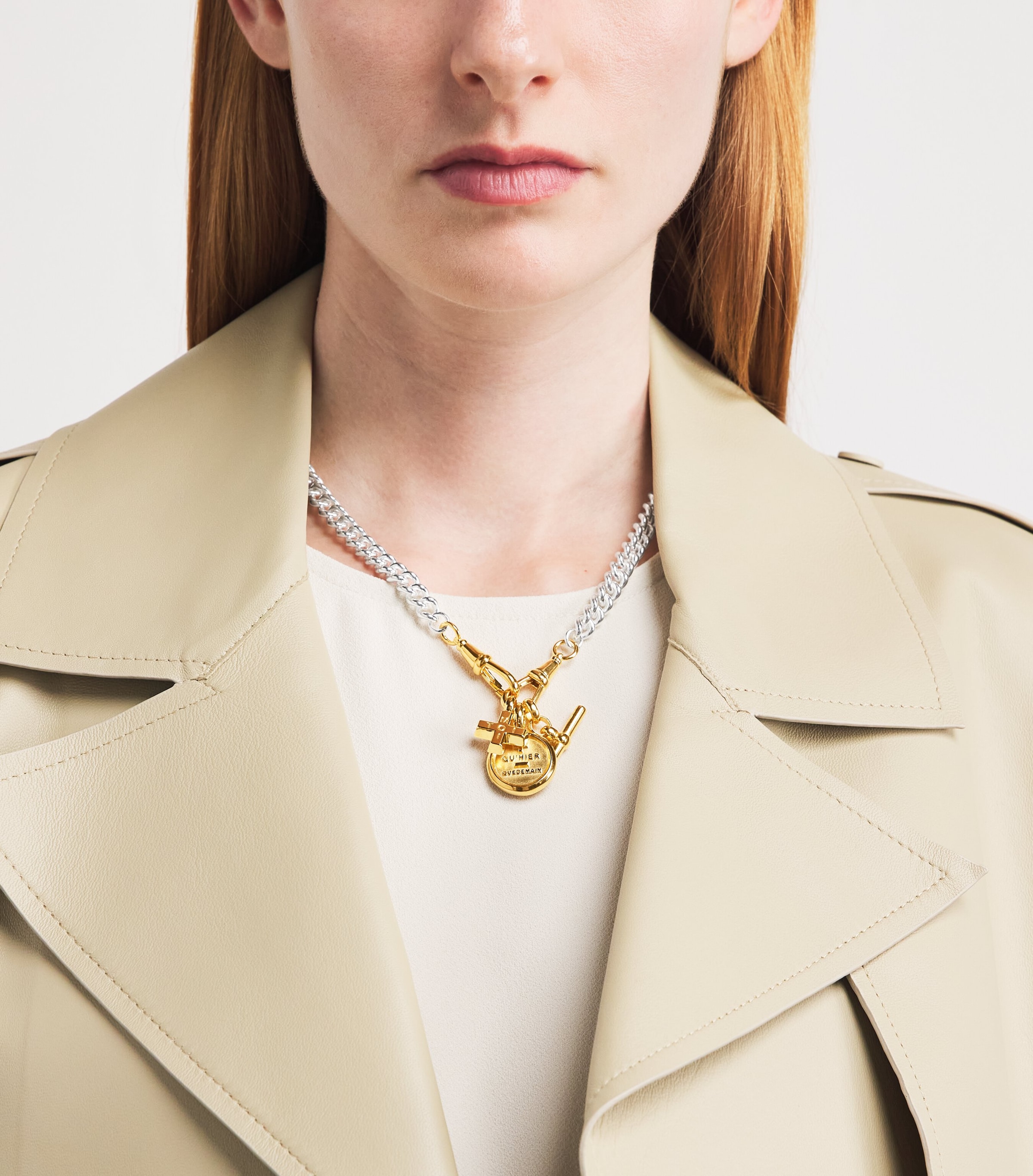 TILLY SVEAAS Gold-Plated Moi + Toi Cluster Necklace Silver/gold Image 2