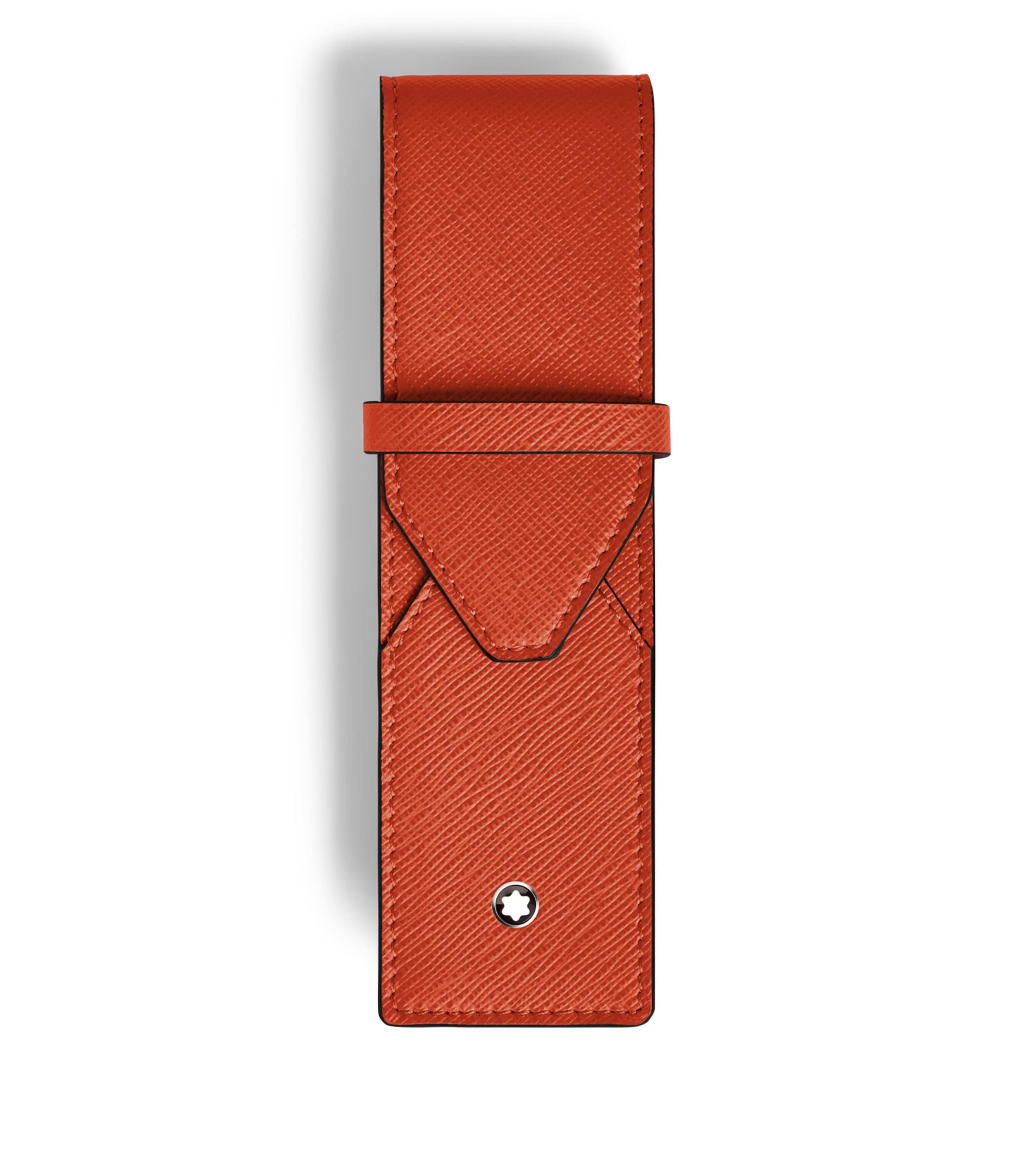 Montblanc Leather Sartorial Double Pen Pouch Tangerine Image 1