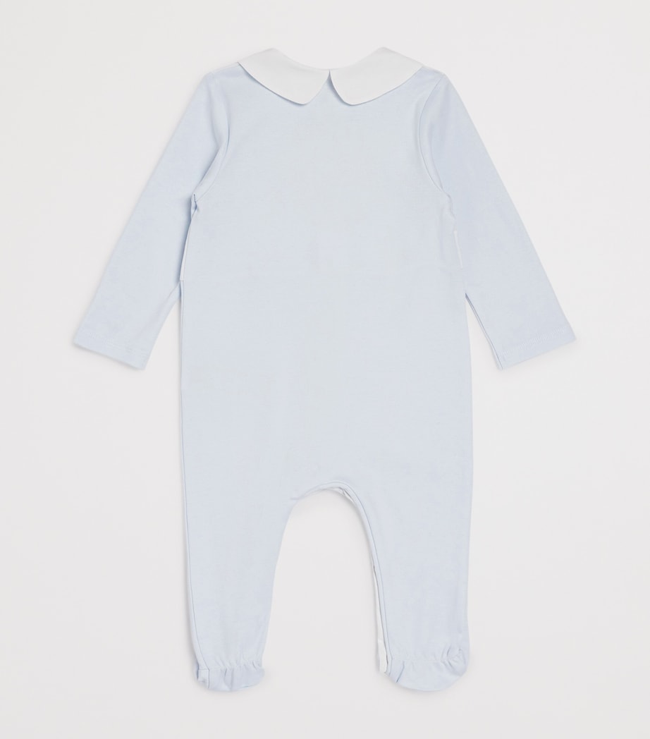 Cotton Knitted All-In-One (0-12 Months) 80 T162 CHALK BLUE Image 2